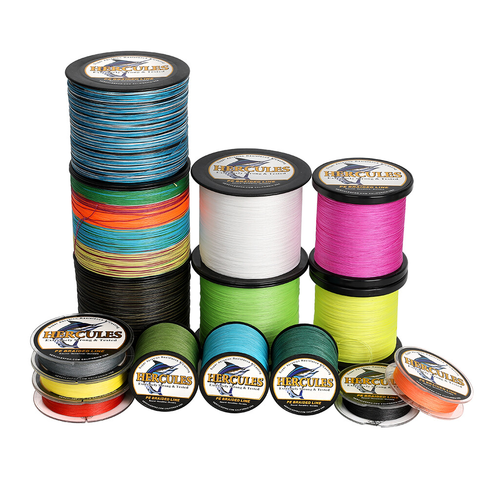 HERCULES 300M 328Yds 10lb-300lb Extreme Tackle PE Braided Fishing Line 8 Strands