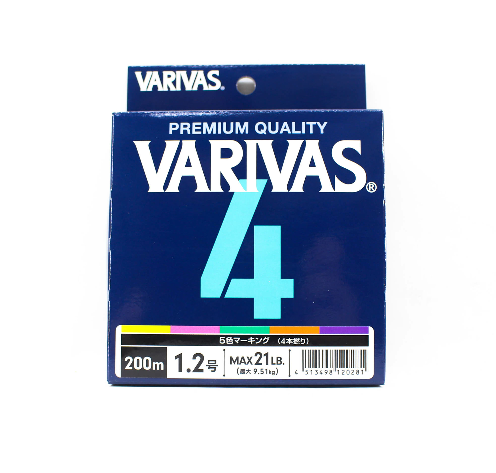 Varivas P.E Line Varivas 4 X4 Multi Color 200m P.E 1.2 Max 21lb (0281)