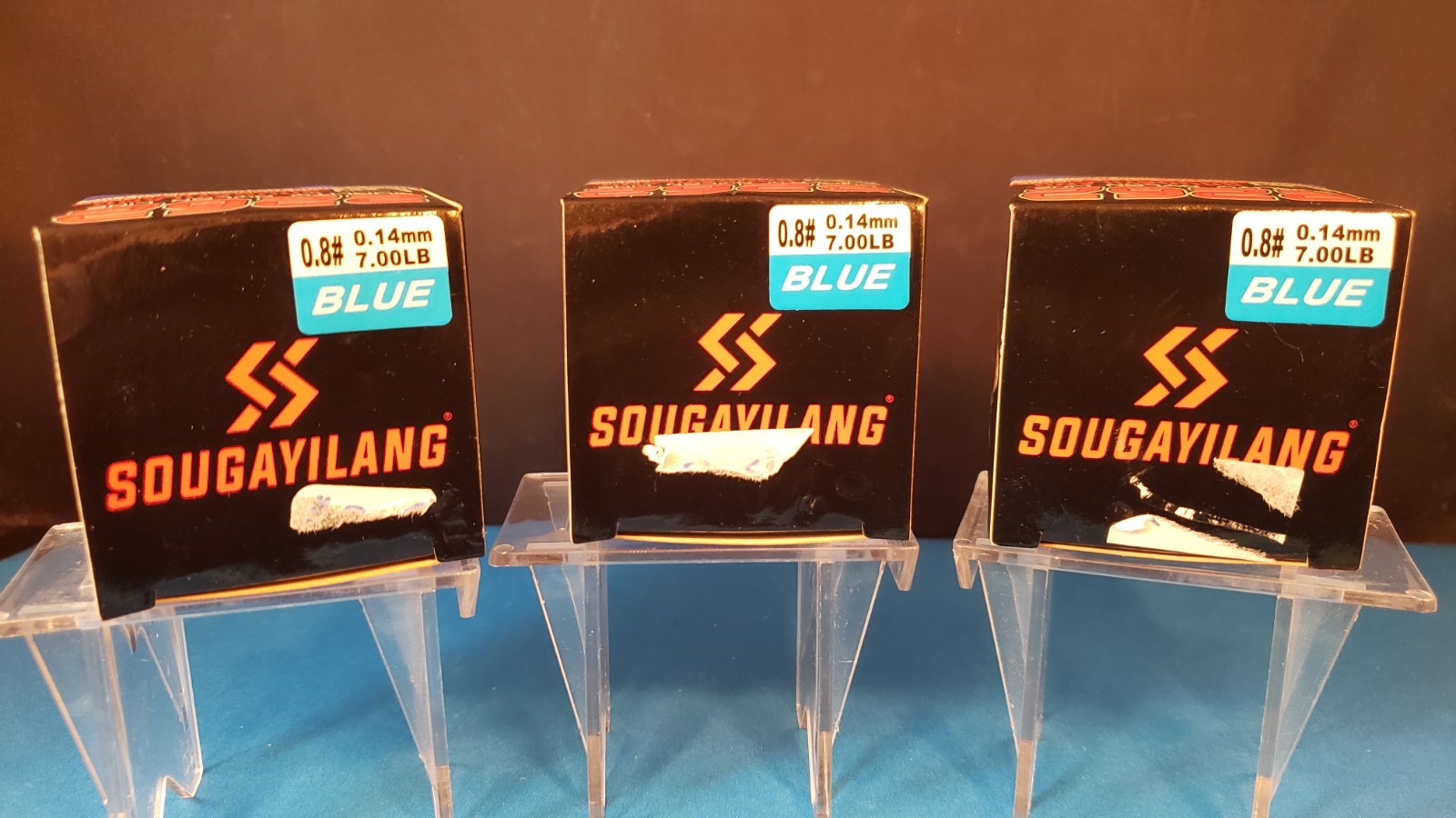Lot of 3 SPOOLS FISHING LINE 7 lb. BLUE 100 Meters NEW Freshwater Saltwater
