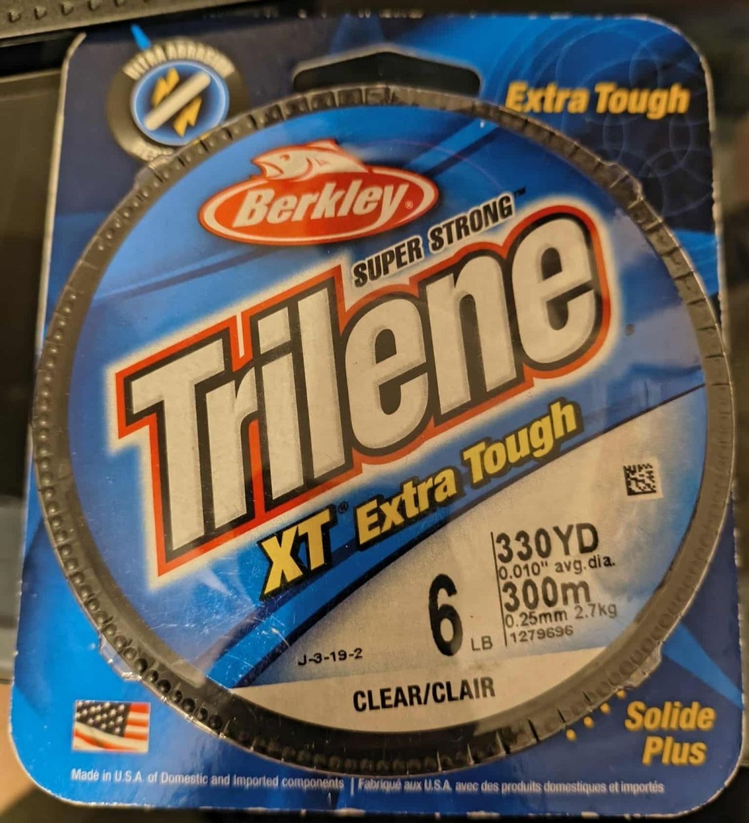 Berkley Trilene XT Extra Tough Fishing Line 6 Lb Clear 330 Yards – Lot of 2