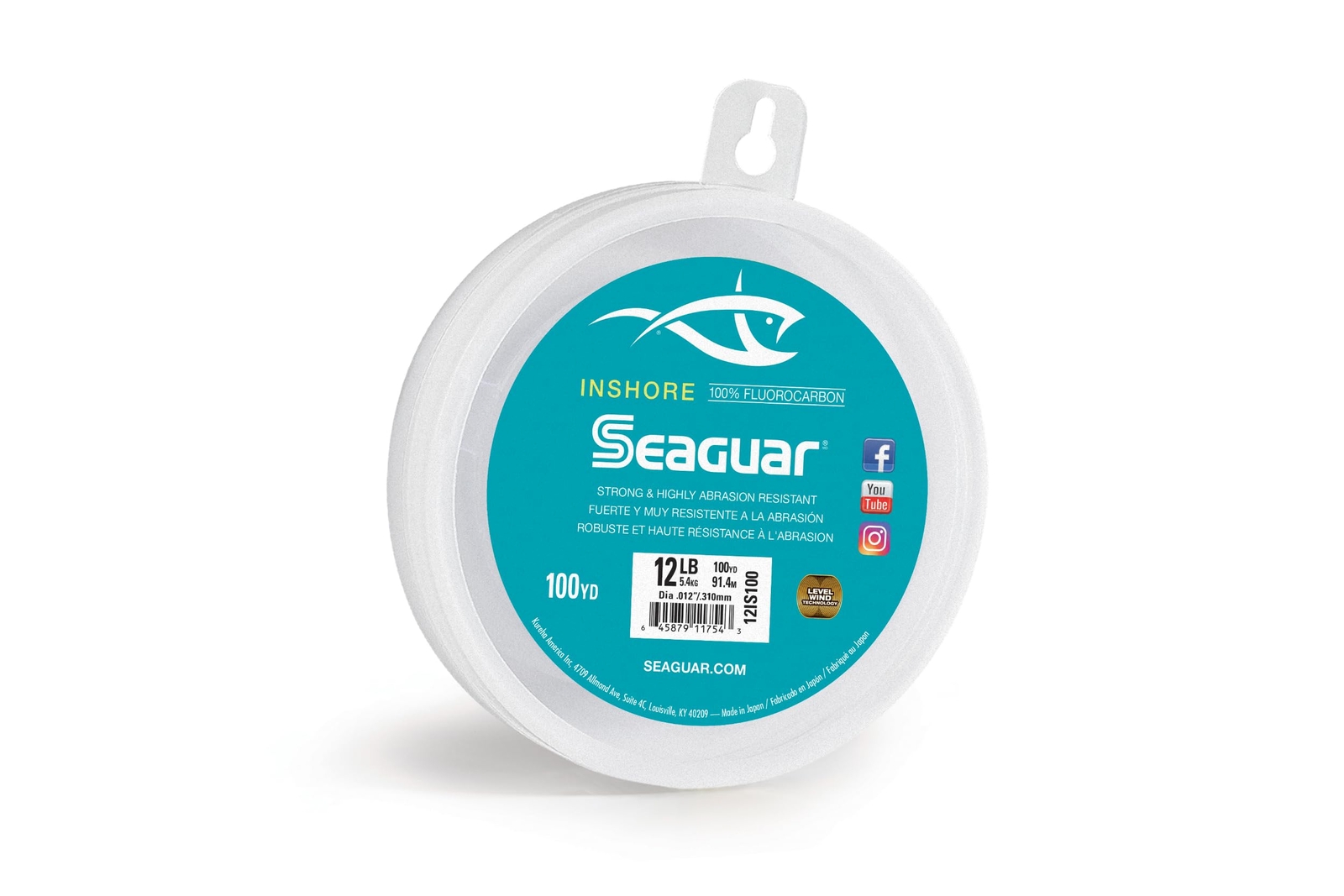 Seaguar Inshore 100yd 30lb Clear Fluorocarbon Fishing Line Leader Durable