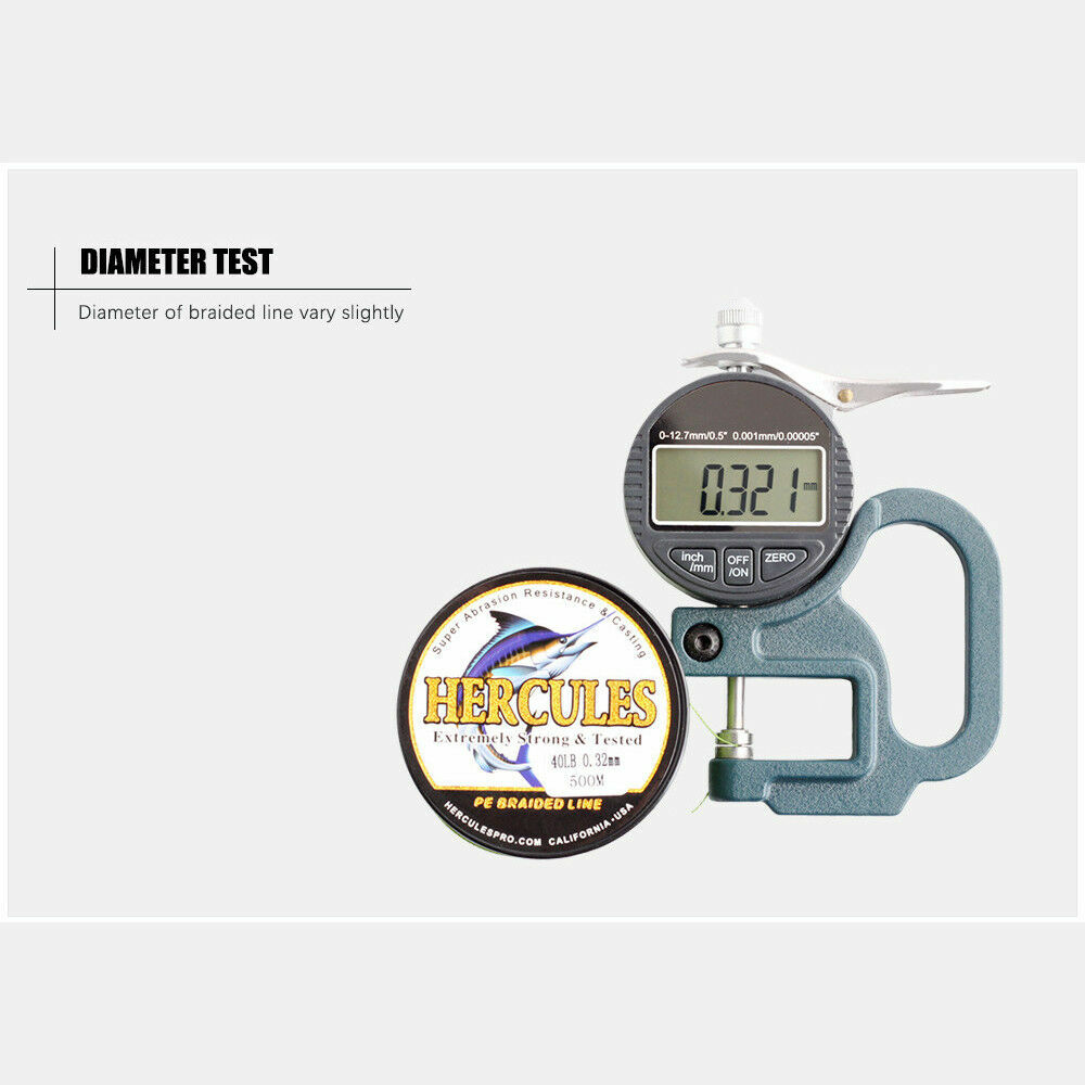 300M 6-100lb HERCULES 4 Strands PE Braided Fishing Line Resistant Abrasion 328Yd