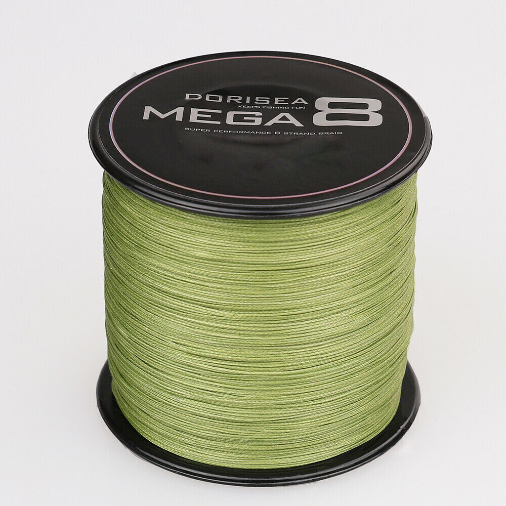 Dorisea 8 Strands Mega 8 Army Green Dynema PE Braided Fishing line 6lb-300lbs