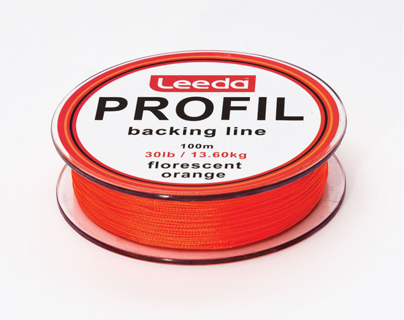 Leeda Profil Backing Line Fluo Orange 100m Spools 20lb Fly Fishing Backing Line
