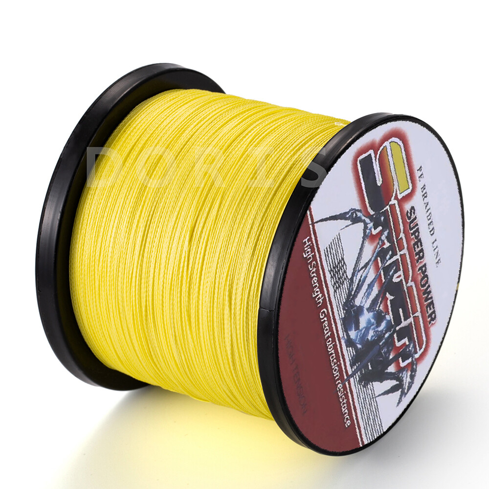 Dorisea Spider Braid 100m~2000m 6lbs-500lbs Yellow Braided PE Fishing Line