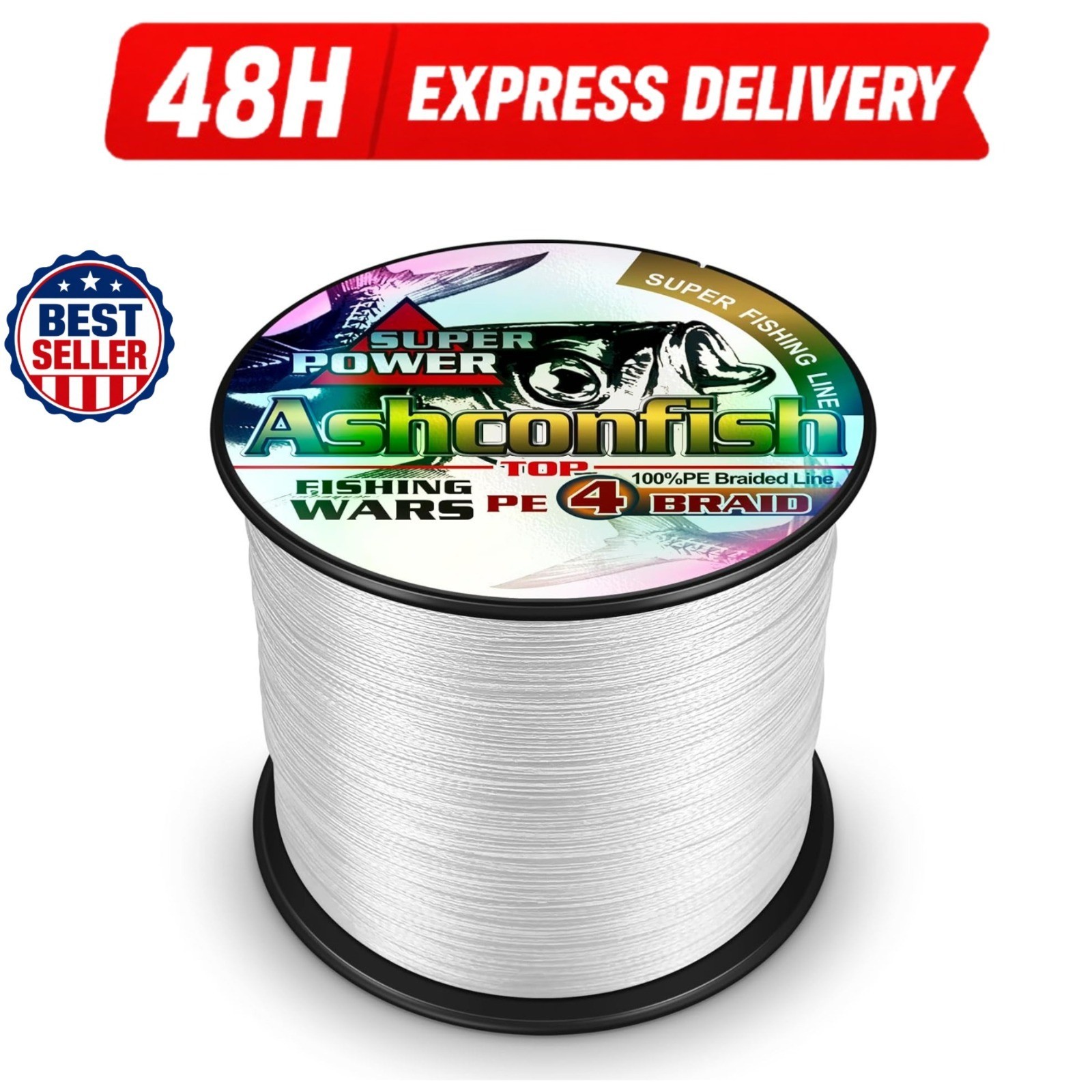 Ashconfish Braided Fishing Line – 6lb to 100lb Test – 100M/300M/500M