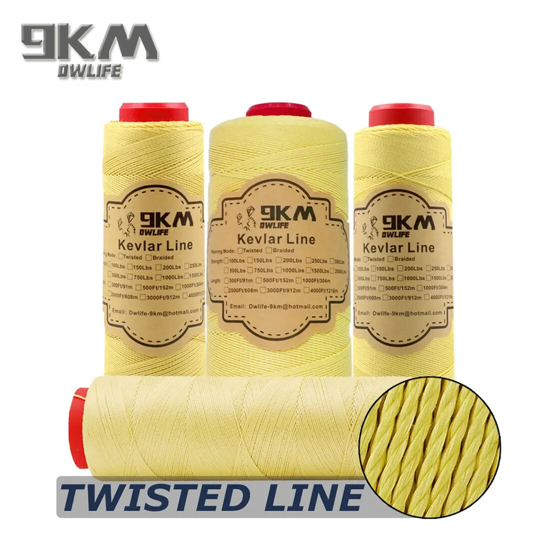 Heavy Duty 1000ft Test 70-150lb 100% Kevlar Sewing Thread Line Made with Kevlar