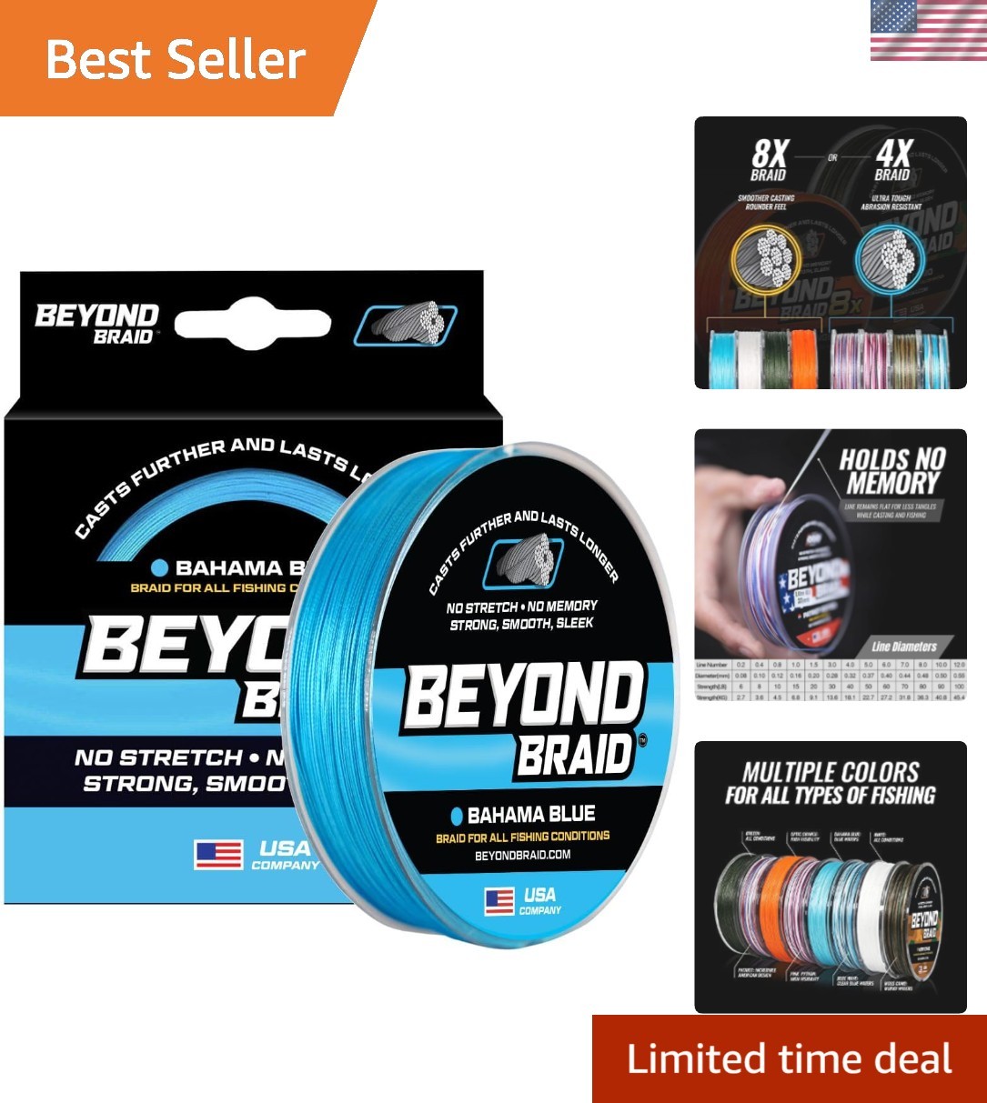30lb Braided Fishing Line – Abrasion Resistant, No Stretch, Long Lasting