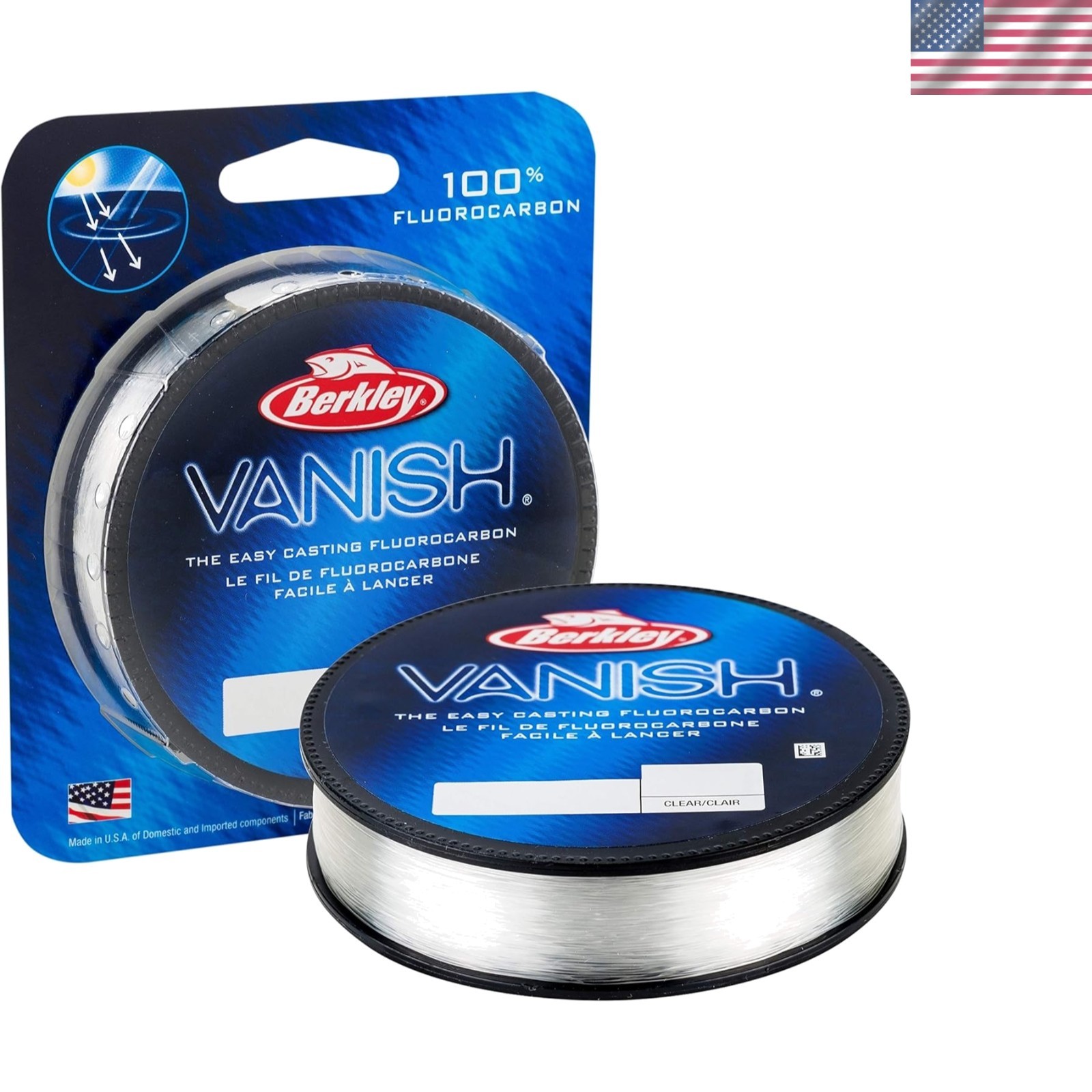 Vanish Clear Fluorocarbon Line 250yd – Sensitive, Strong, and Abrasion Resistant