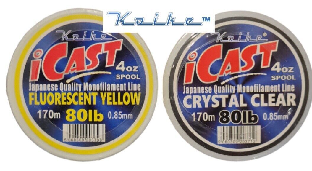 Koike I Cast Mono Bulk 4oz Spool Line ALL SIZES 15 20 25 30 40 50 60 70 80lb