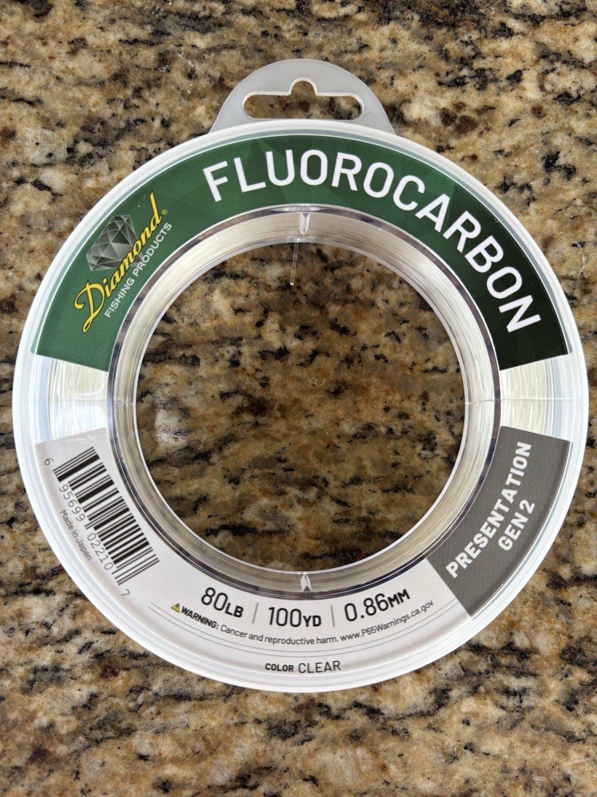 Diamond Presentation Gen 2 80 Lb 100 Yd Clear Flourocarbon Leader