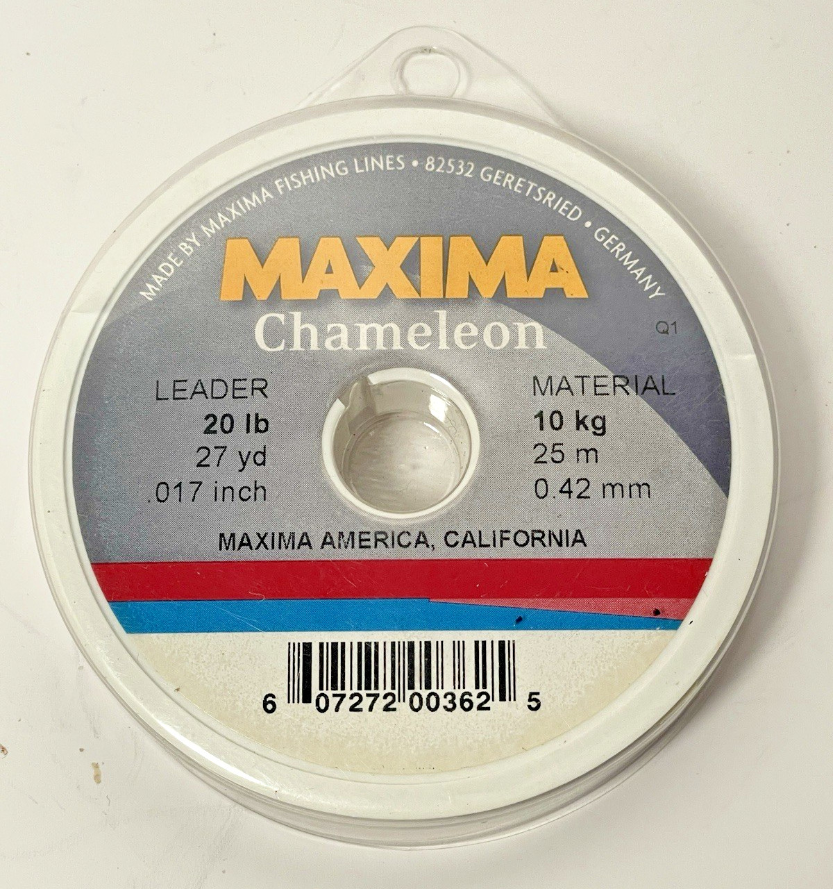 Maxima Chameleon 20 lb Fishing Leader 27 Yards Full Spool Mono Line Germany