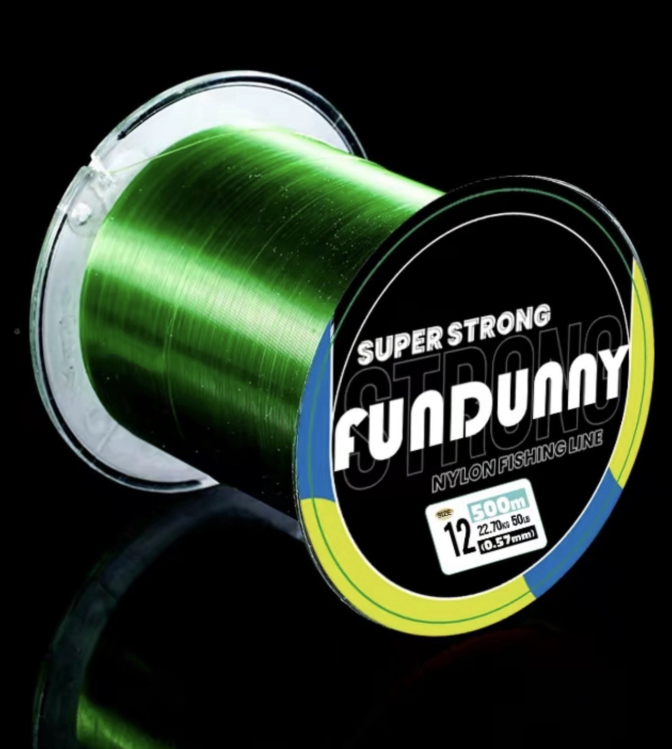 500m 22.7kg 50lbs 0.57mm Nylon Fishing Line Fluorocarbon Coating salt Freshwater