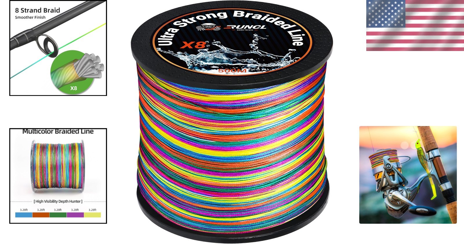 Exceptional Abrasion Resistant 8 Strand Fishing Line – Cast Further, 12lb-100lb