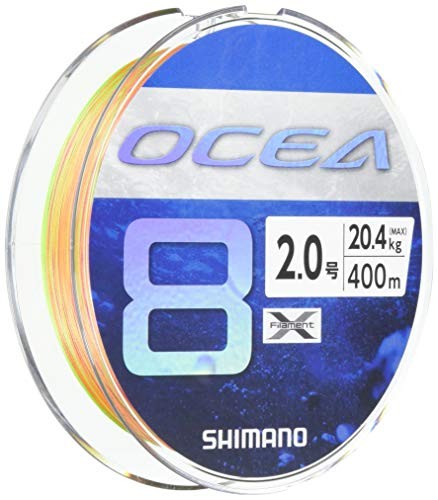 Shimano Ocea 8 PE Line, 2-5 colors, Lengths: 400m, Sizes 2.0, Max 45lb (20.4kg)