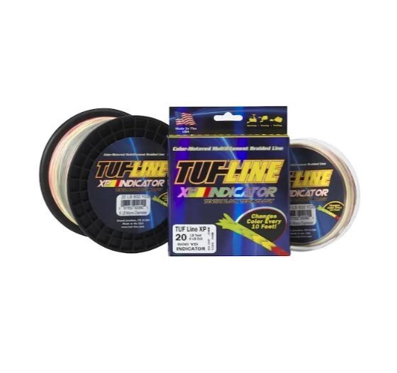 TUF-Line XP Indicator – 20 lb Test 600 yards Red Yellow Green Braid Fishing Line