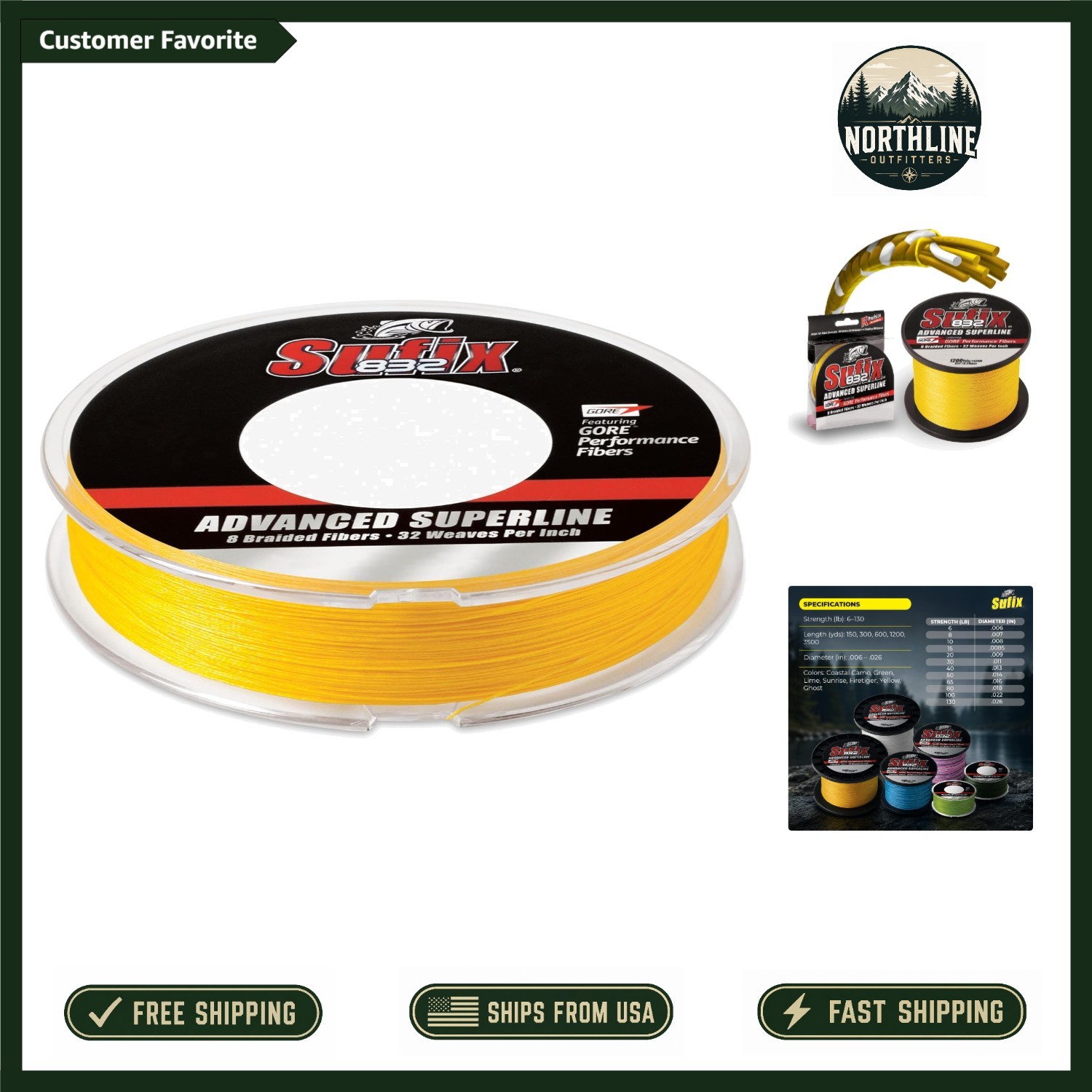 Durable 832 Superline Fishing Line – 150 Yards, High-Performance Braided Design