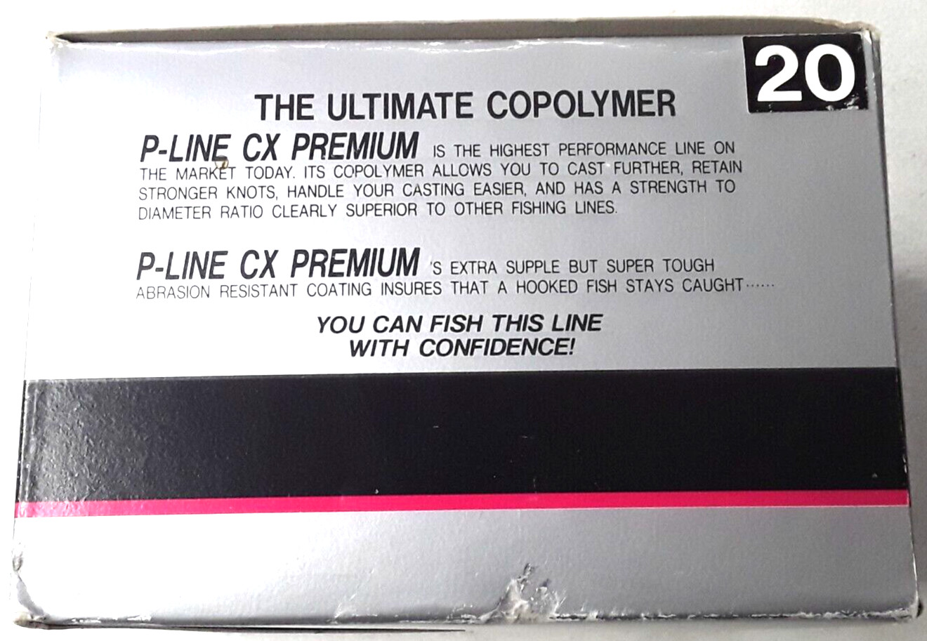 ***** NEW P-Line Cx Premium Clear Fluorescent Fishing Line 1000 Yards 20 Lb Test