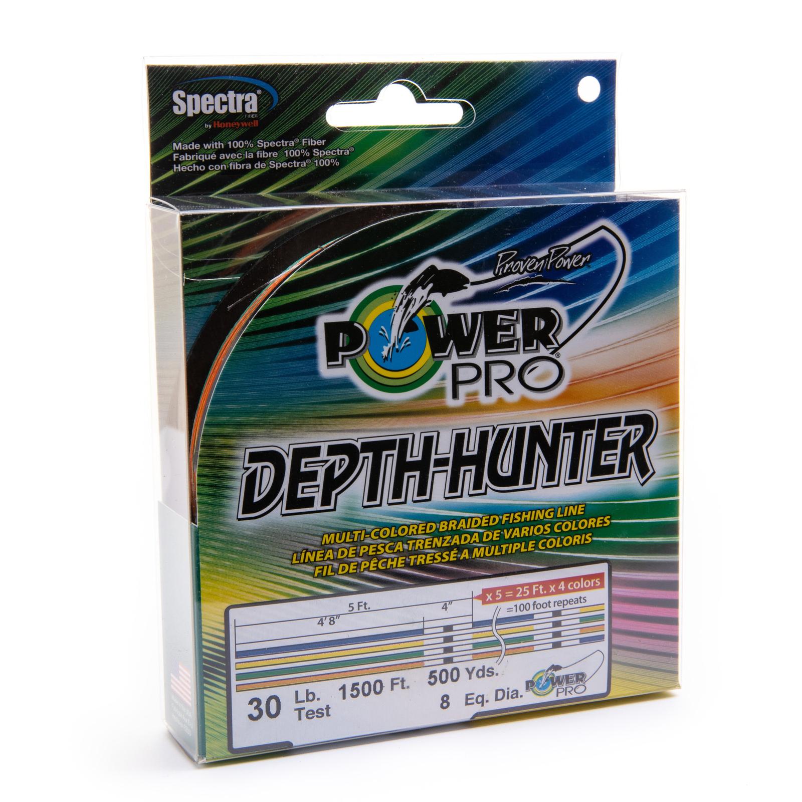 PowerPro Depth-Hunter Braided Fishing Line – 4_Color – 50lb – 4500ft/1500yd/1…