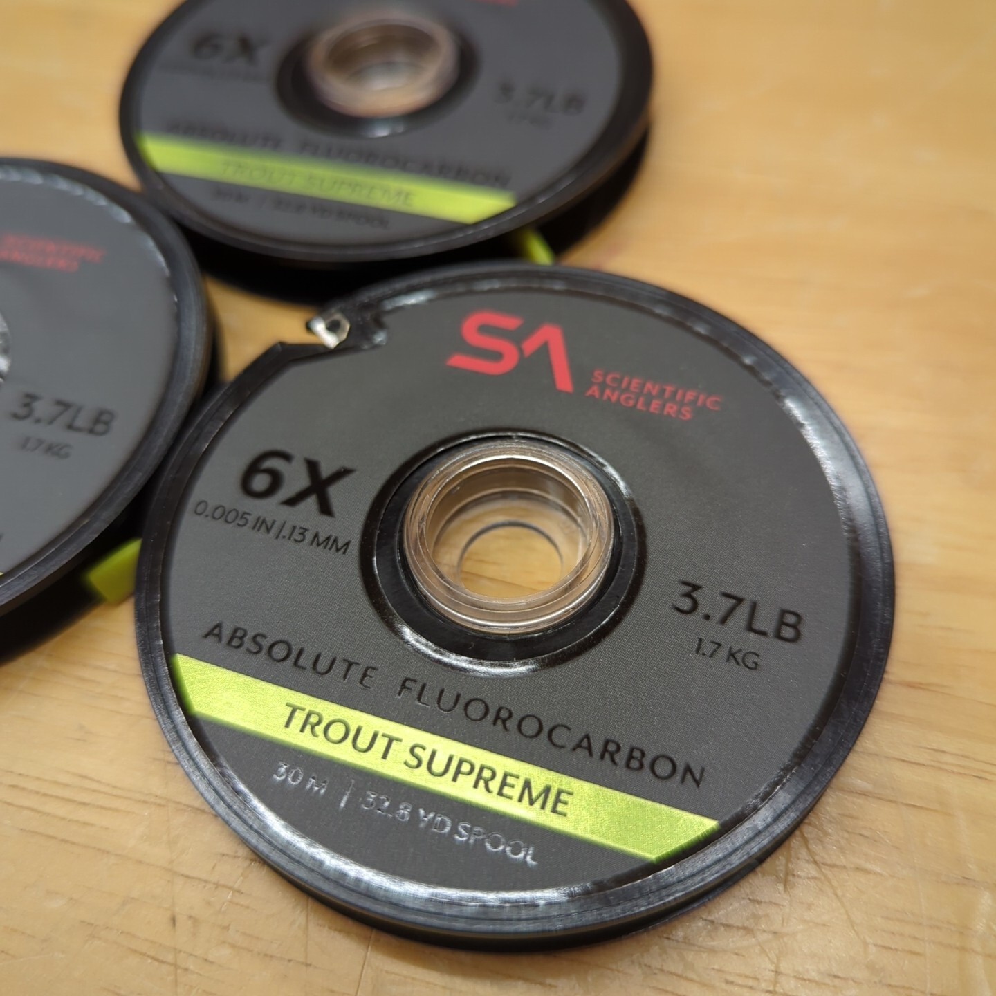 Scientific Anglers Absolute 6X Fluorocarbon Trout Supreme Tippet 30M -LOT Of (3)