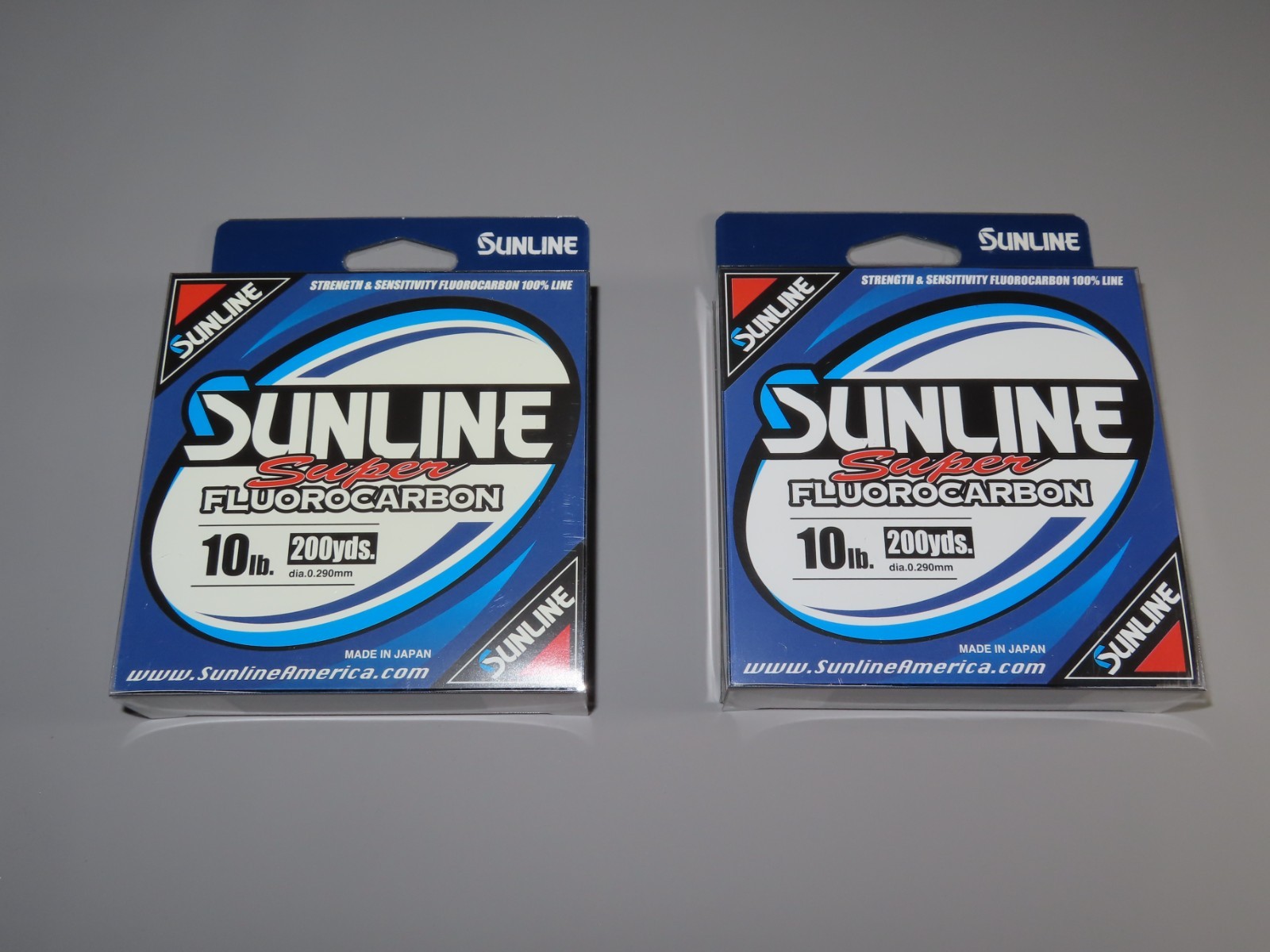 Sunline Super Fluorocarbon Fishing Line 10LB – 200 Yds – LOT OF TWO SPOOLS