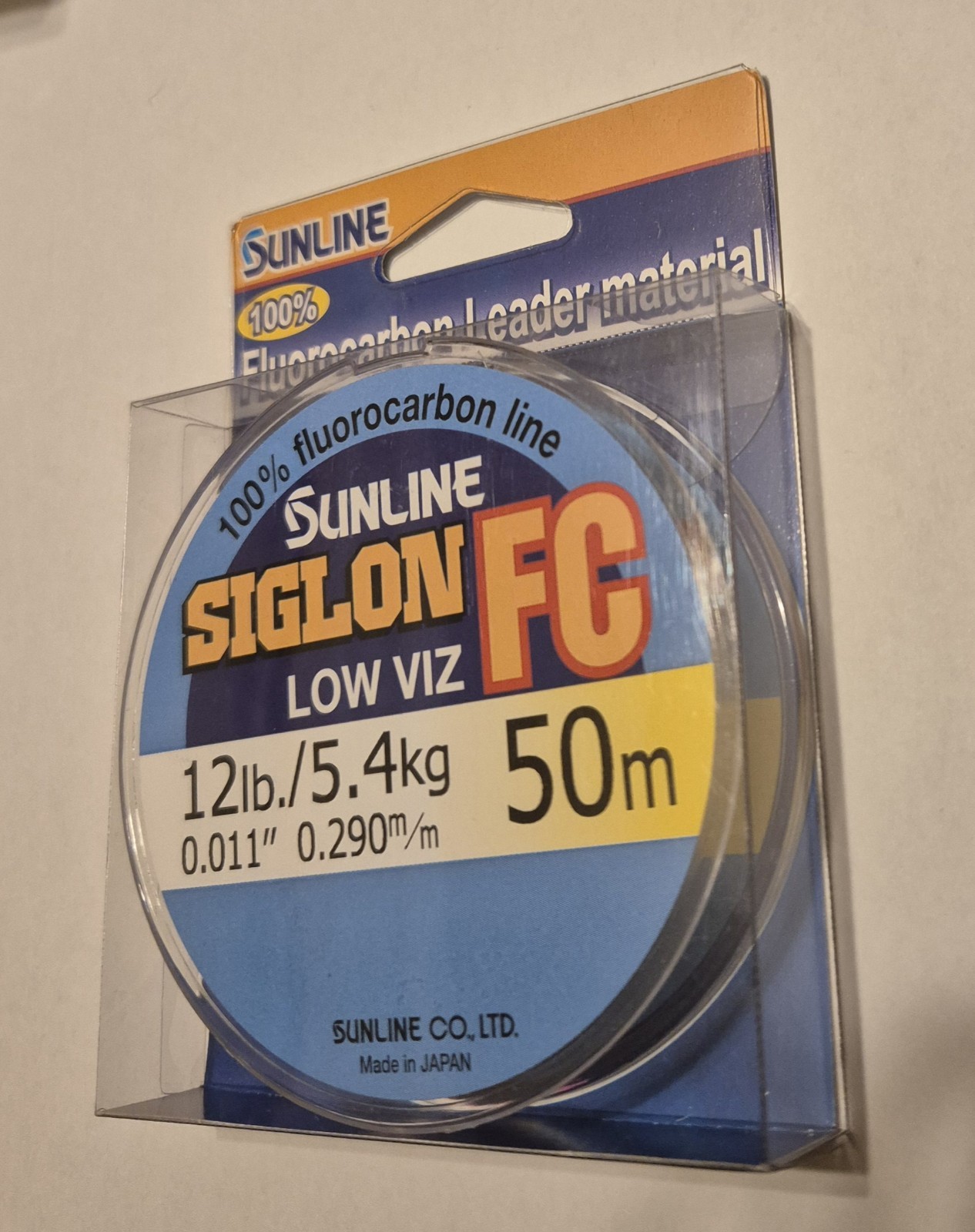 Sunline Fluorocarbon Leader Siglon FC 100% 50m 12lb Diameter 0.290mm