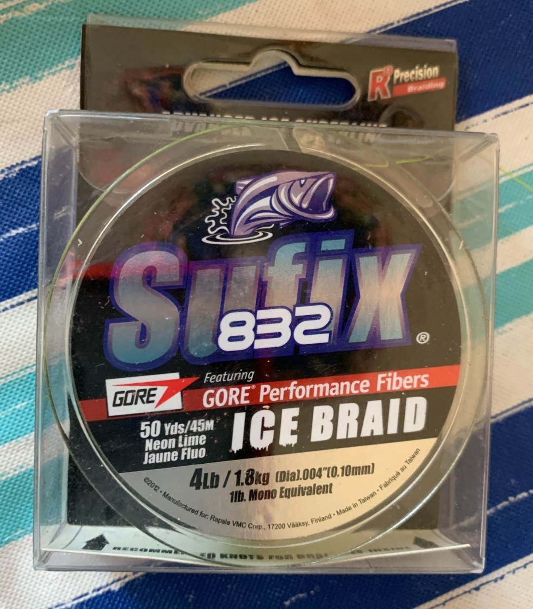 Sufix 832 Ice Braid 4 lb. Test 50 yds .004″ dia. Fishing Line 671-004L