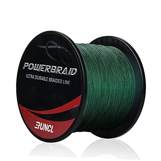 PowerBraid Fishing Line 4/8/9 Strands, 20LB-300yds(8 Strands) Moss Green
