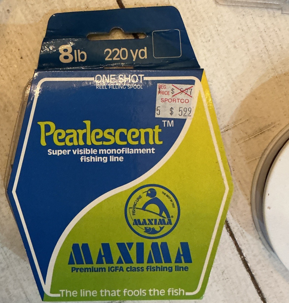 Lot of 5 Vintage Maxima Fishing Line Spools 1 NIB Pearlescent