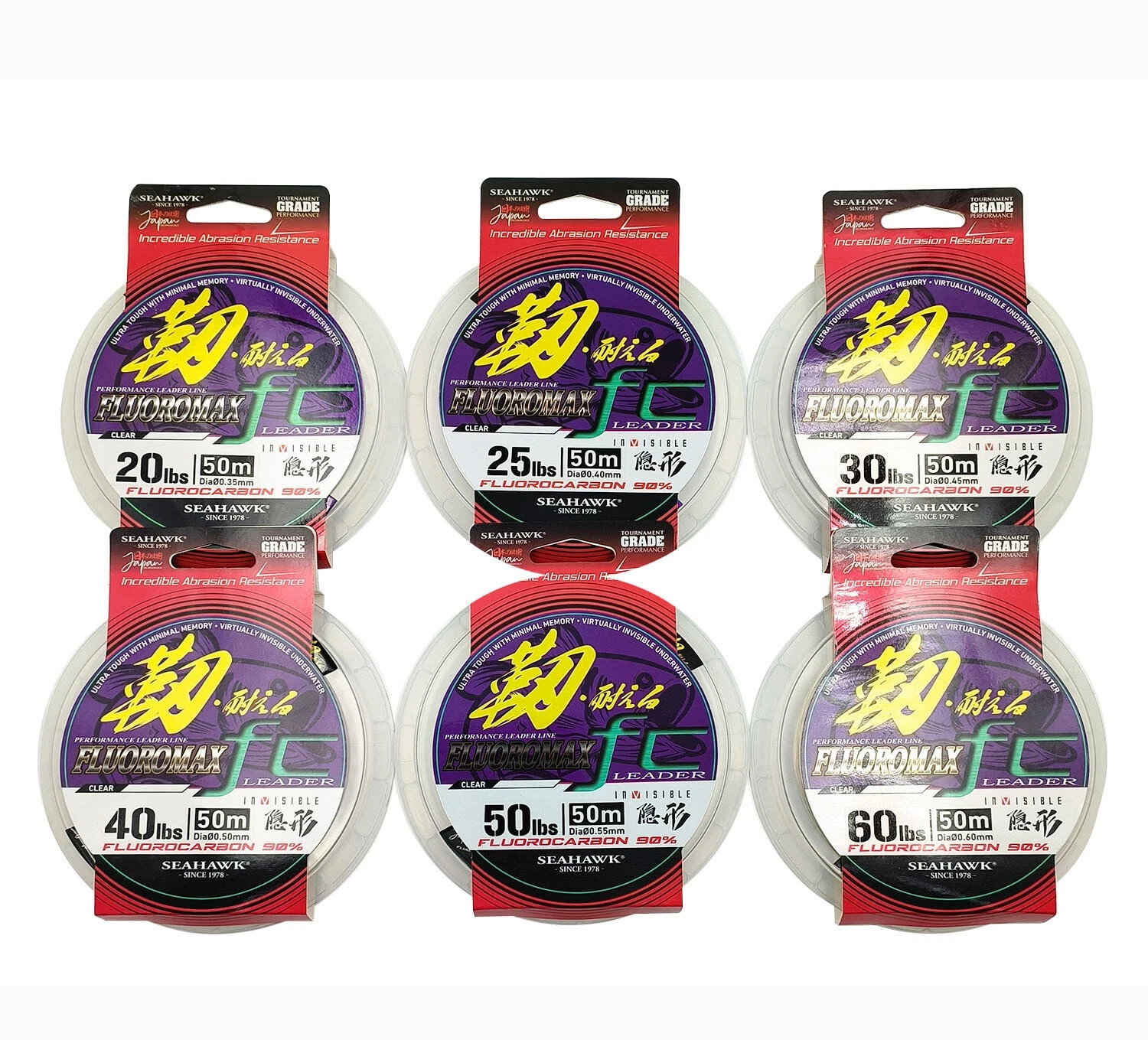 Seahawk Fluoromax 90% Fluorocarbon Performance Leader Fishing Line 50M (Clear Co