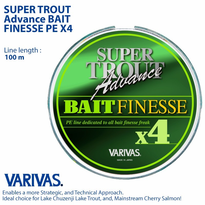 VARIVAS SUPER TROUT ADVANCE Bait Finnes PE X4 – Braid Line PE Line made in japan