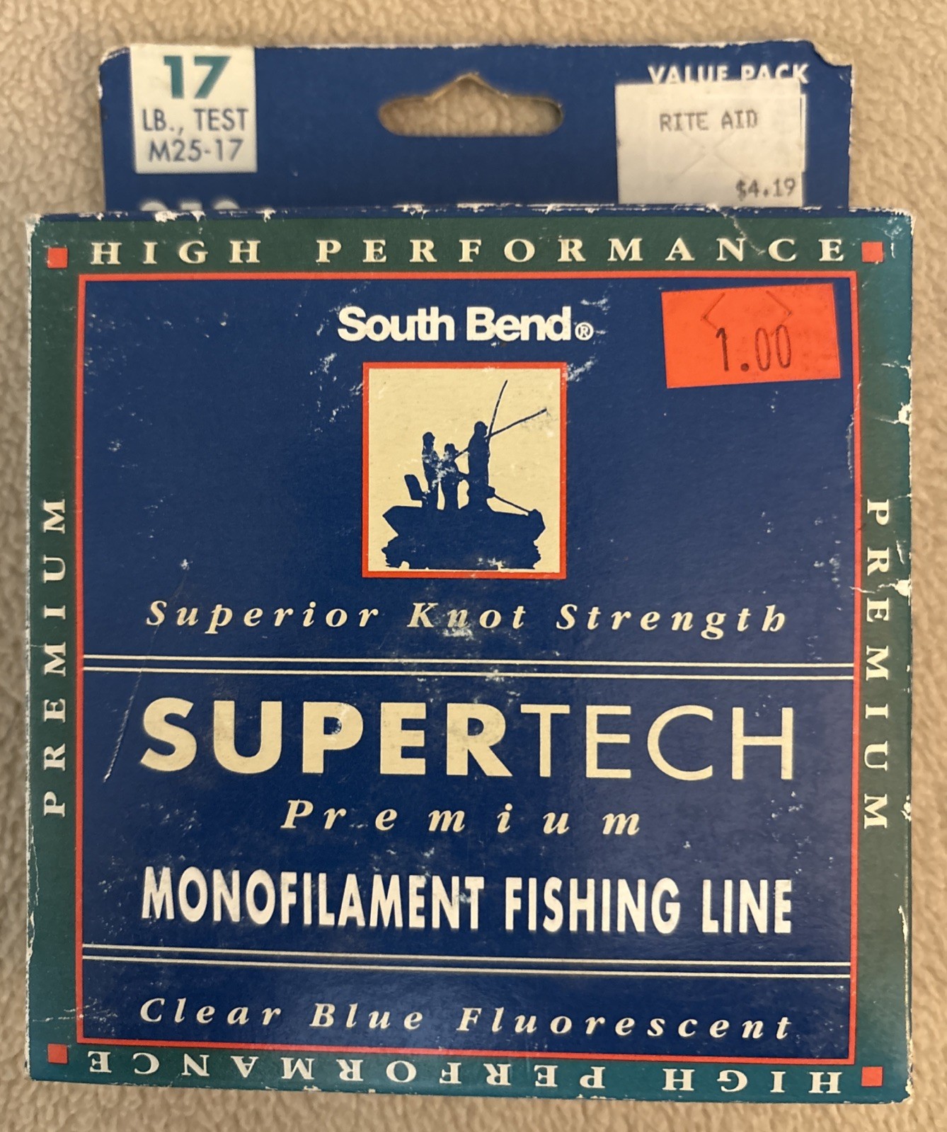 South Bend Monofilament Fishing Line 17 Lb Test 250 Yards Super Tech NOS