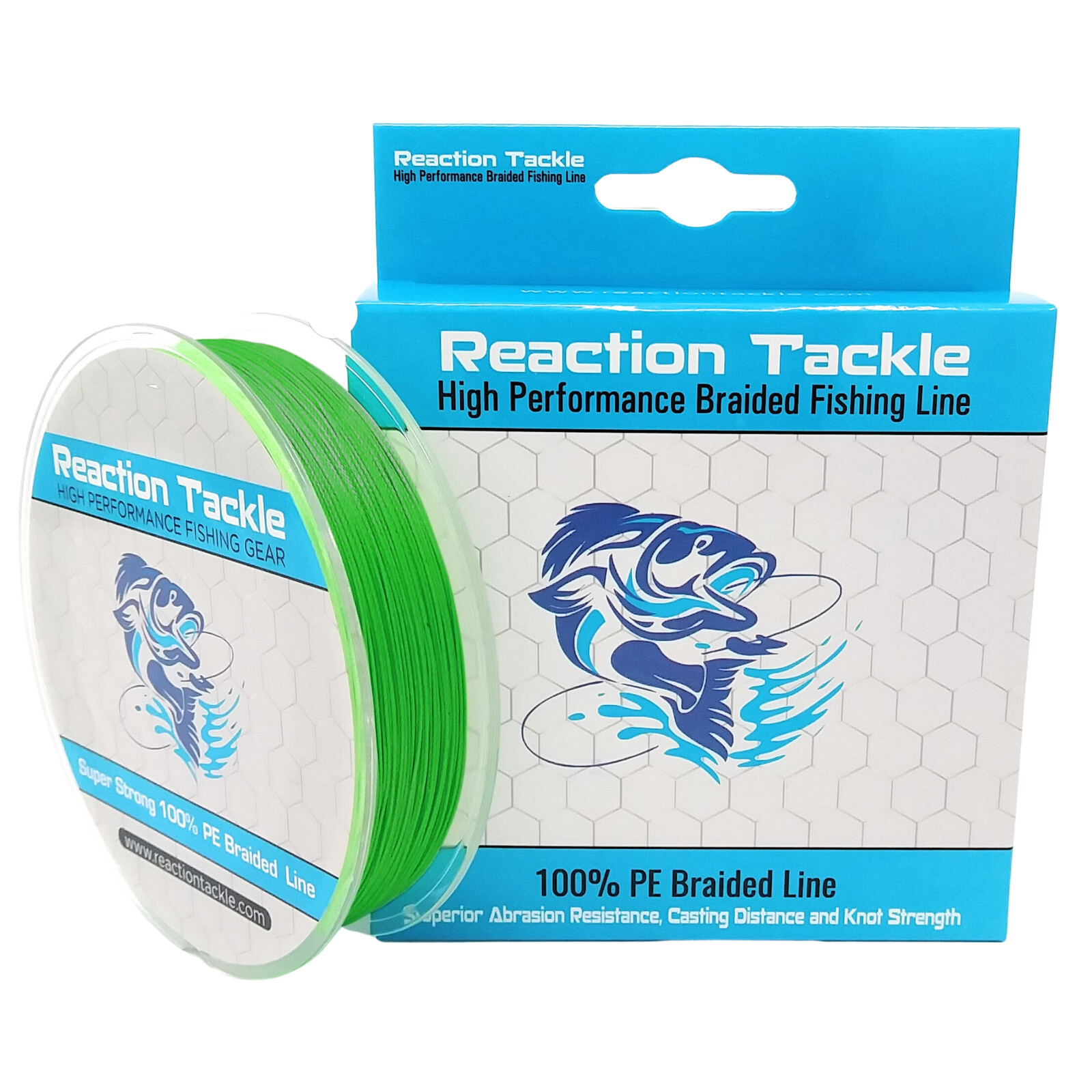Reaction Tackle 9 Strand Braided Fishing Line- Extreme Casting Distance/Ultimate