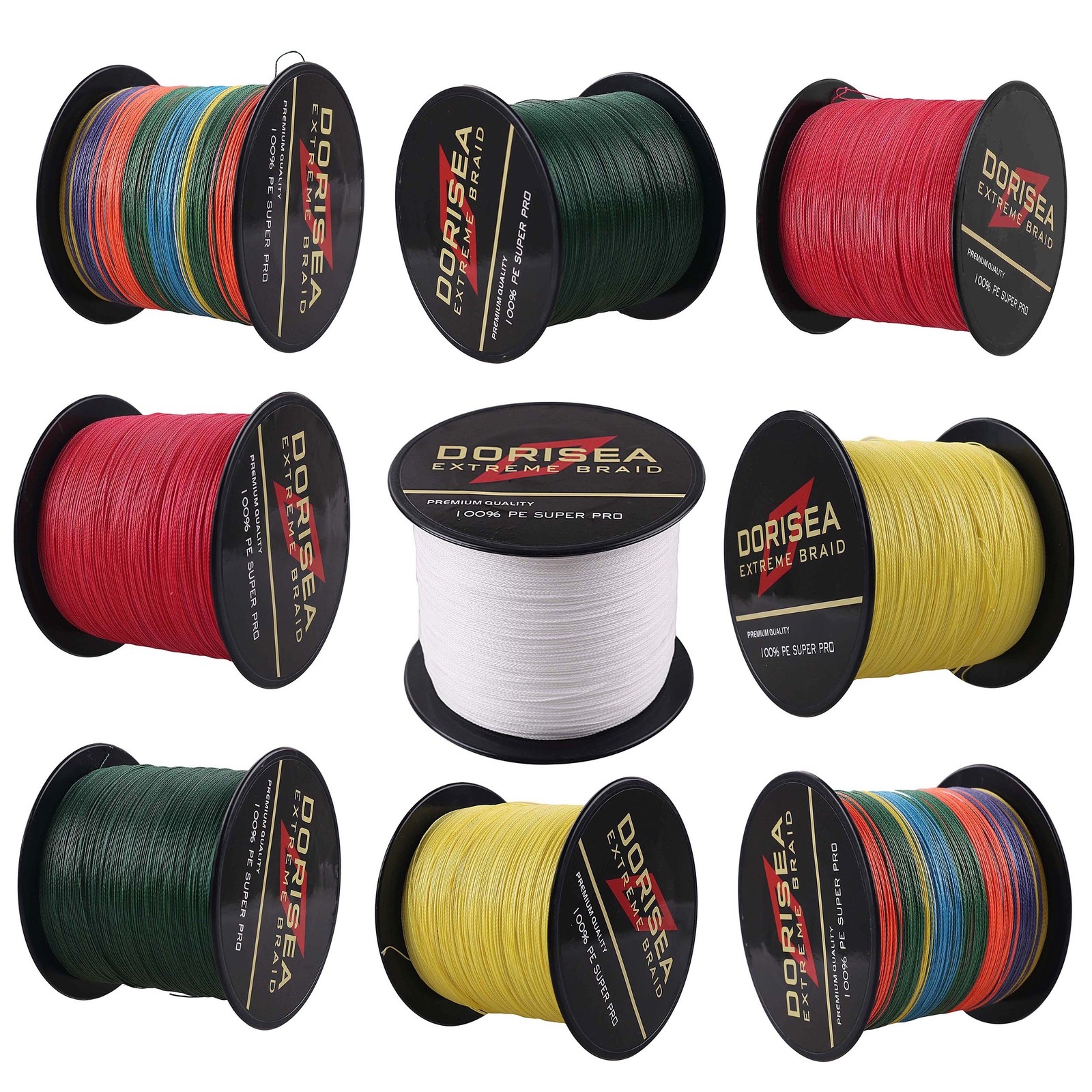 1000m Dorisea Pro Dynema PE Braided Fishing Line Power Thread 6LB-500LB