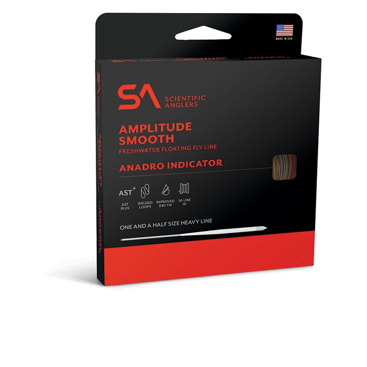 SCIENTIFIC ANGLERS AMPLITUDE SMOOTH ANADRO INDICATOR WF-7-F #7 WEIGHT FLY LINE