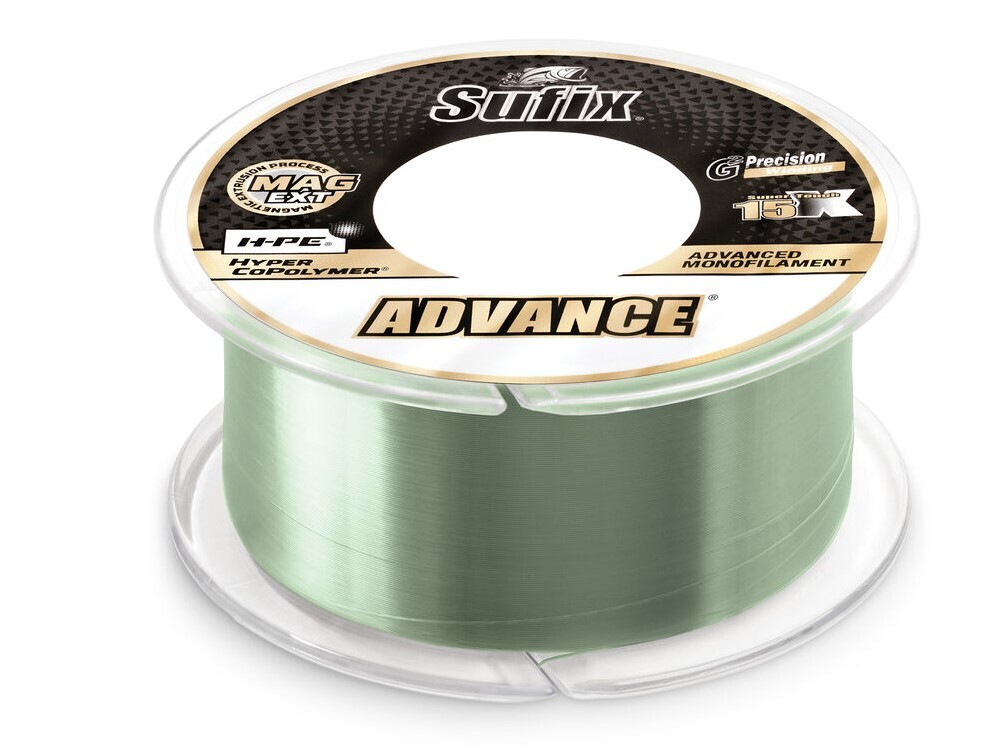 Sufix Advance Monofilament – Lo-Vis Green – 14 lb Test – 330 yards – 604-114G