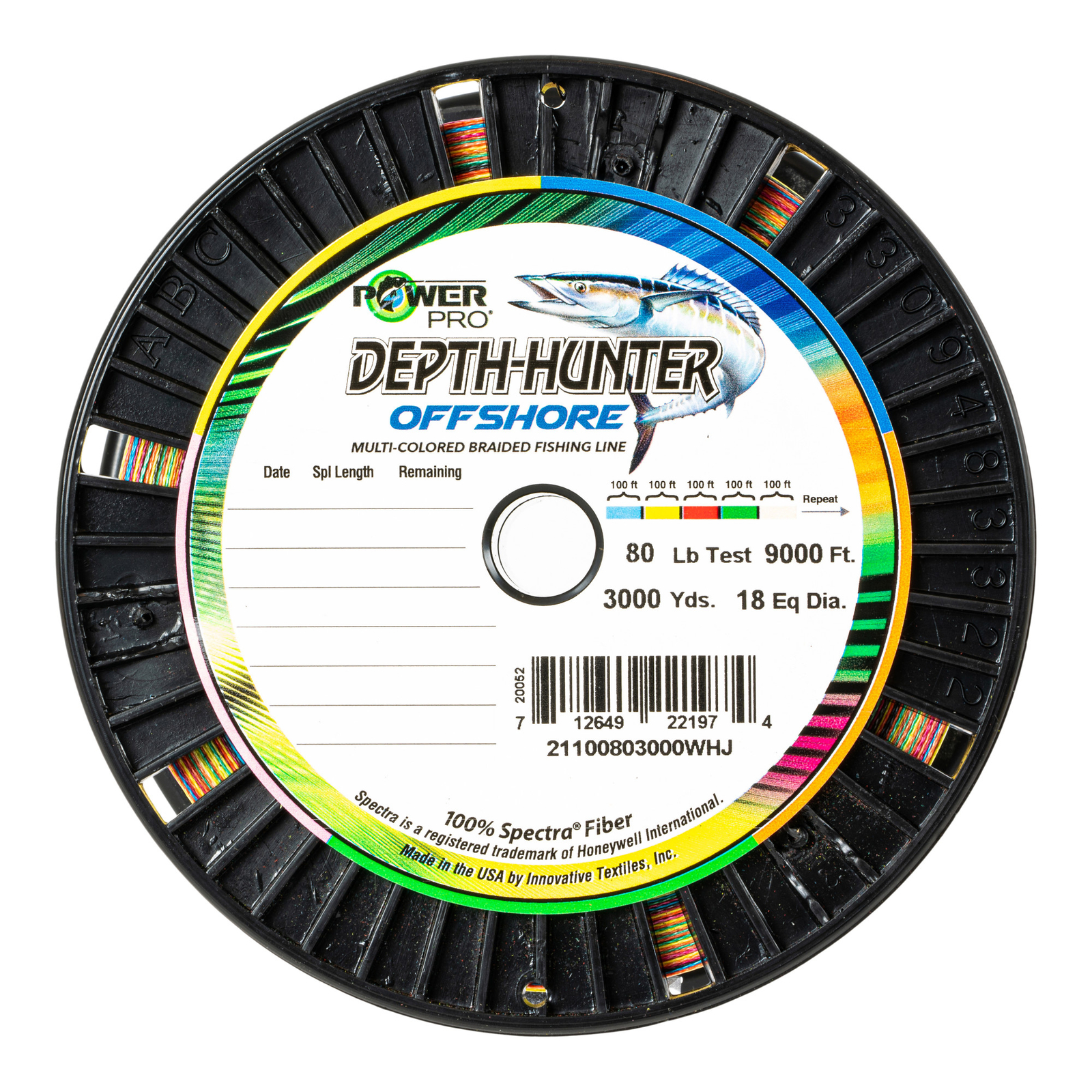 PowerPro Depth-Hunter Offshore Braided Fishing Line – 5_Color – 80lb – 1000yd…