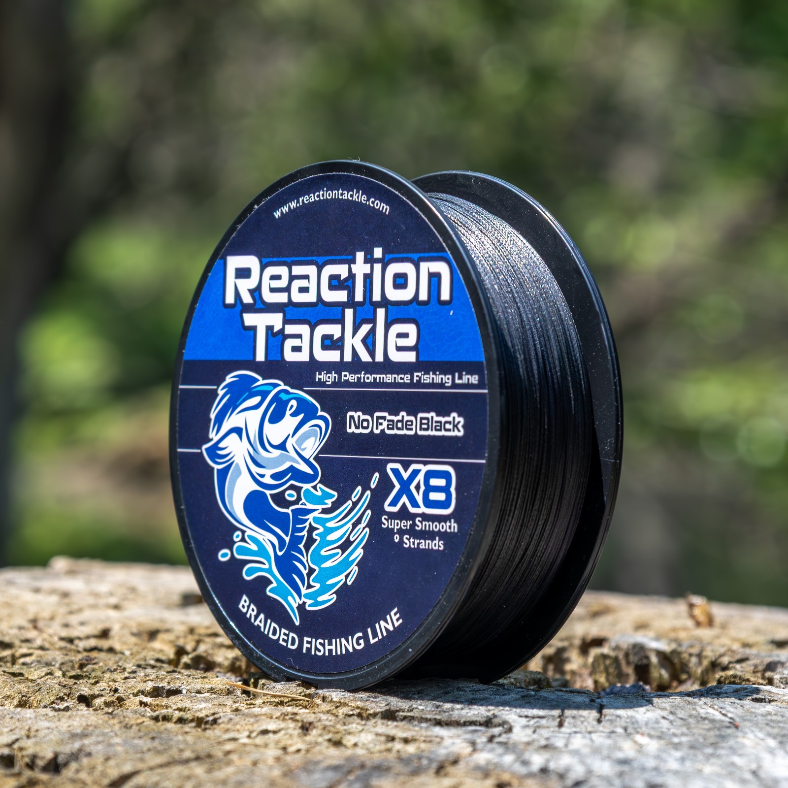 Reaction Tackle High Performance Braided Fishing Line / Braid – NO FADE Black
