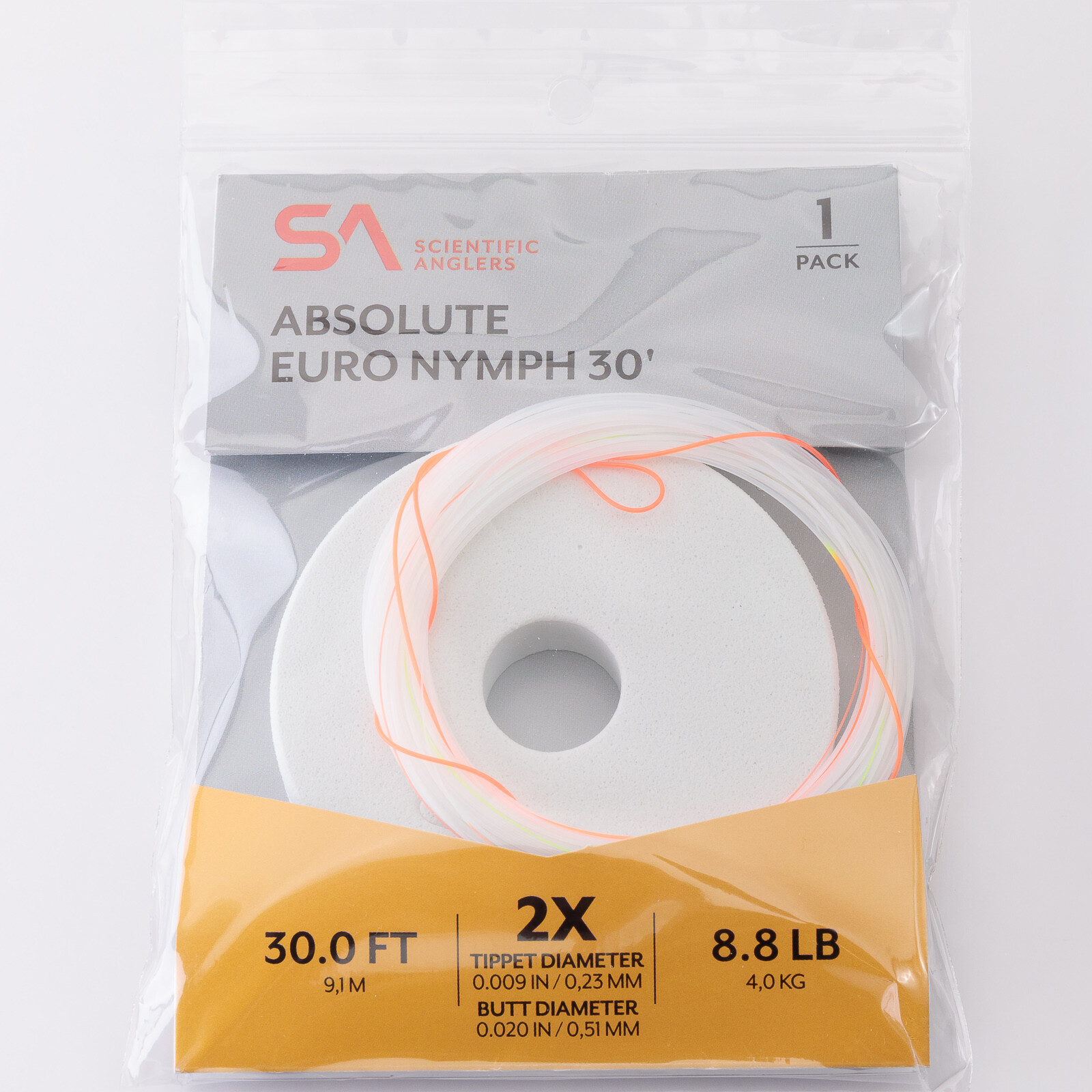 Scientific Anglers Absolute Euro Nymph 30 FT Leader – All Sizes – FREE SHIPPING