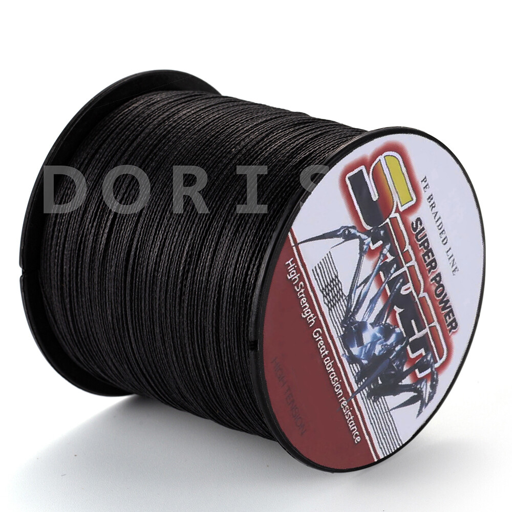 Spider 100M-2000M Black 6LB-500LB Dynema PE Braided Fishing Line Mainline Leader