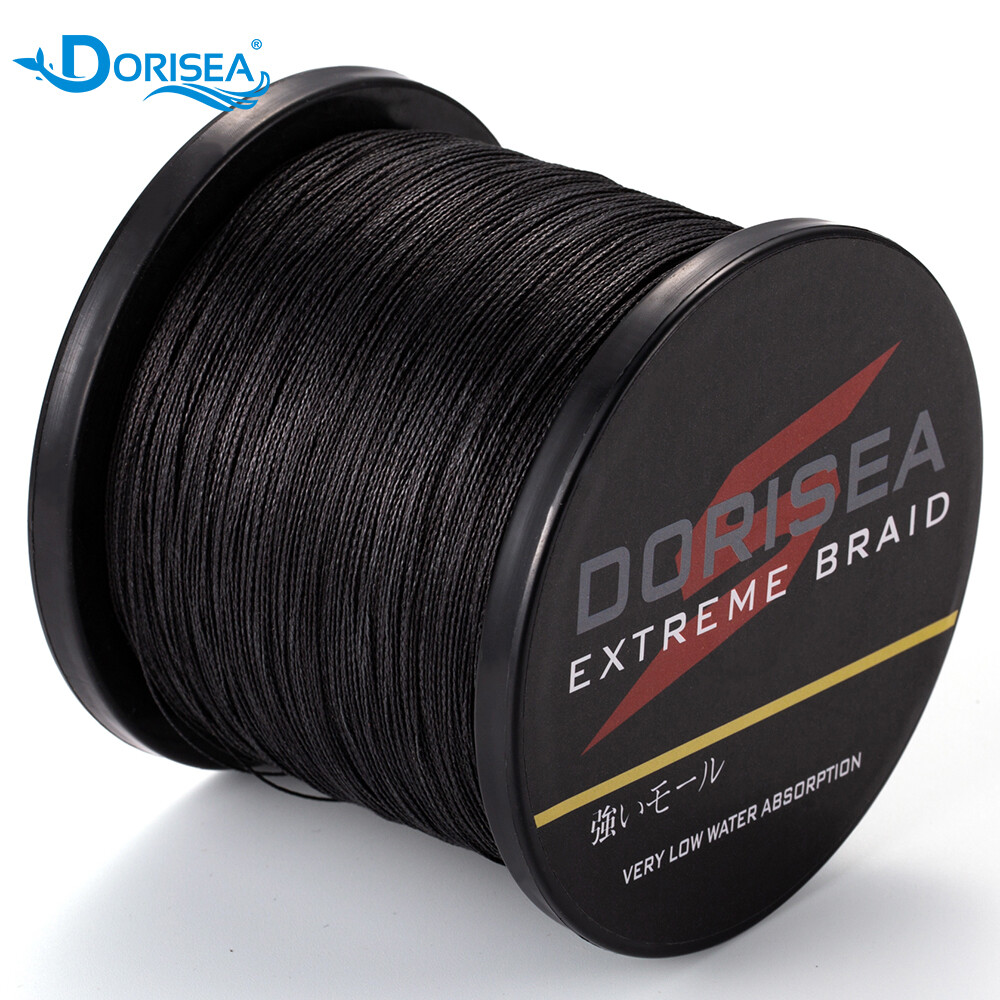 Dorisea Pro 100M 300M 500M 1000M Black PE Dynema Fishing Braided Line Thread