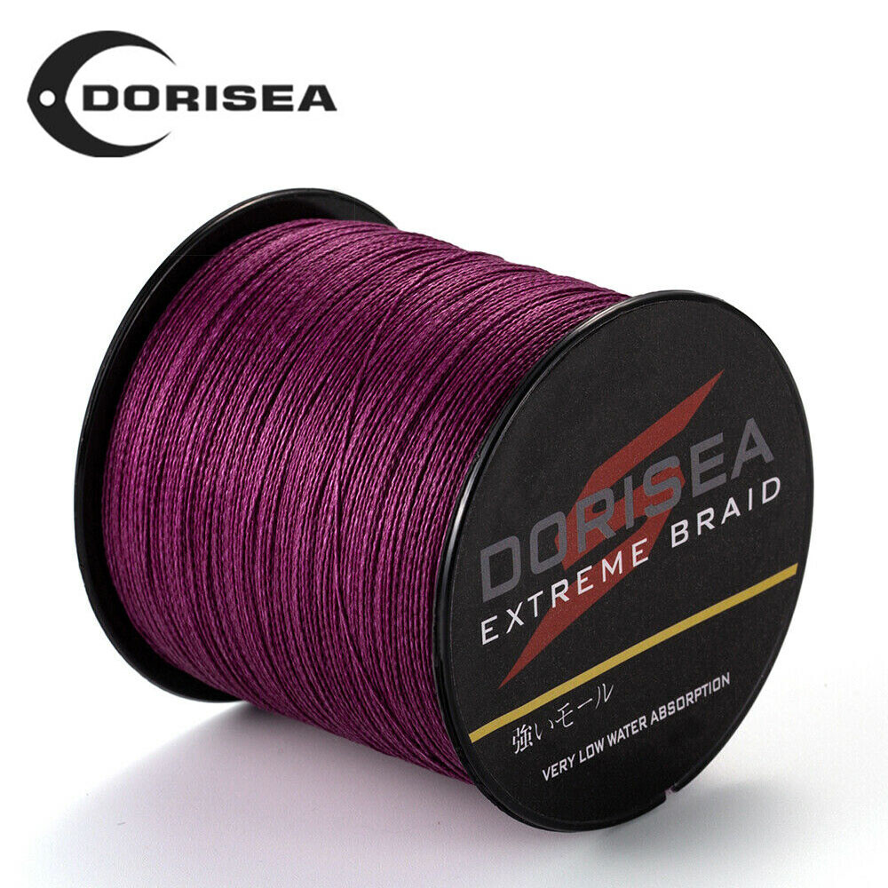 Dorisea Purple Power PE Dyneem Braided Fishing Line Thread 100m-2000m 6lb~500lb