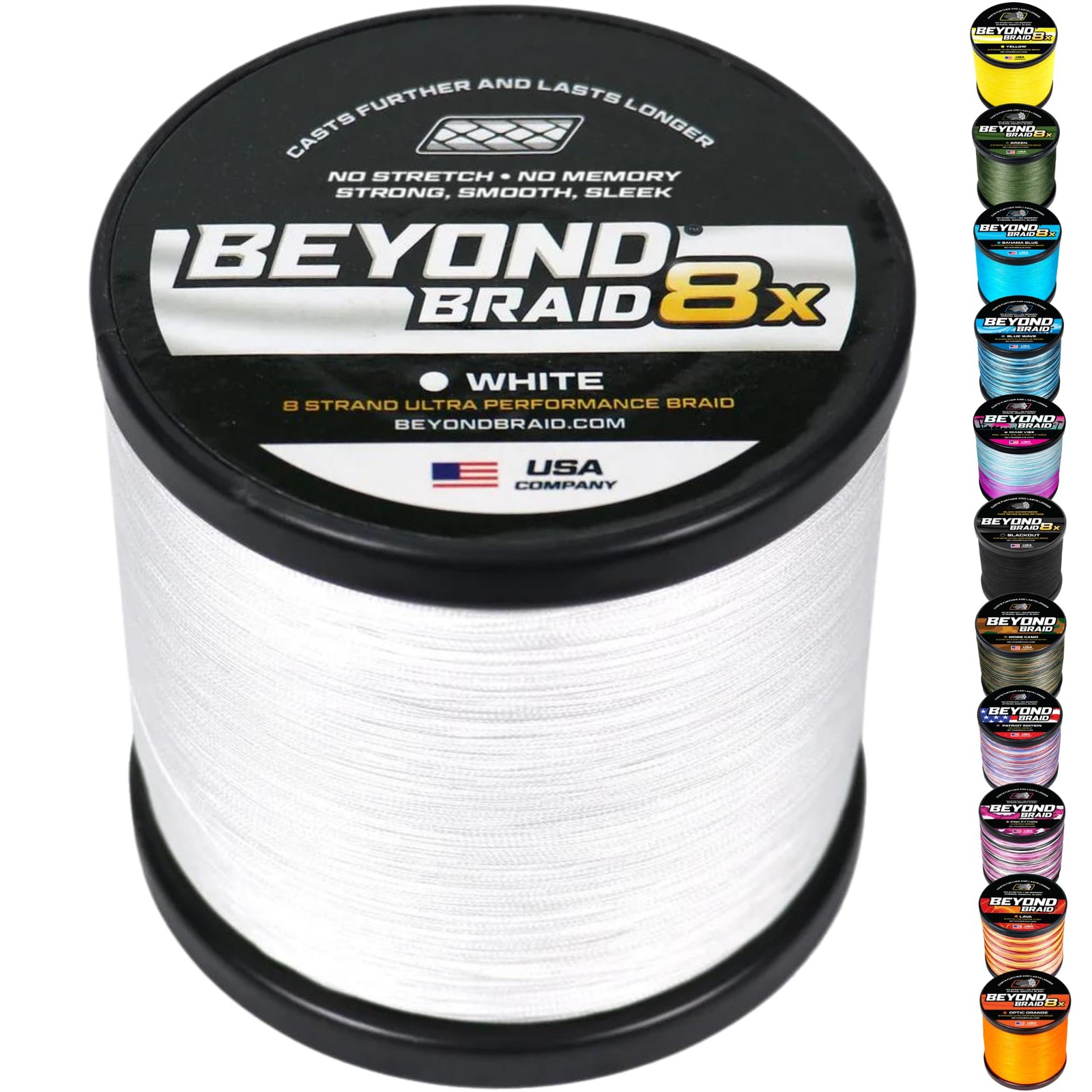 Braided Fishing Line -Super Strong – Abrasion Resistant – No Stretch -Blue Camo,