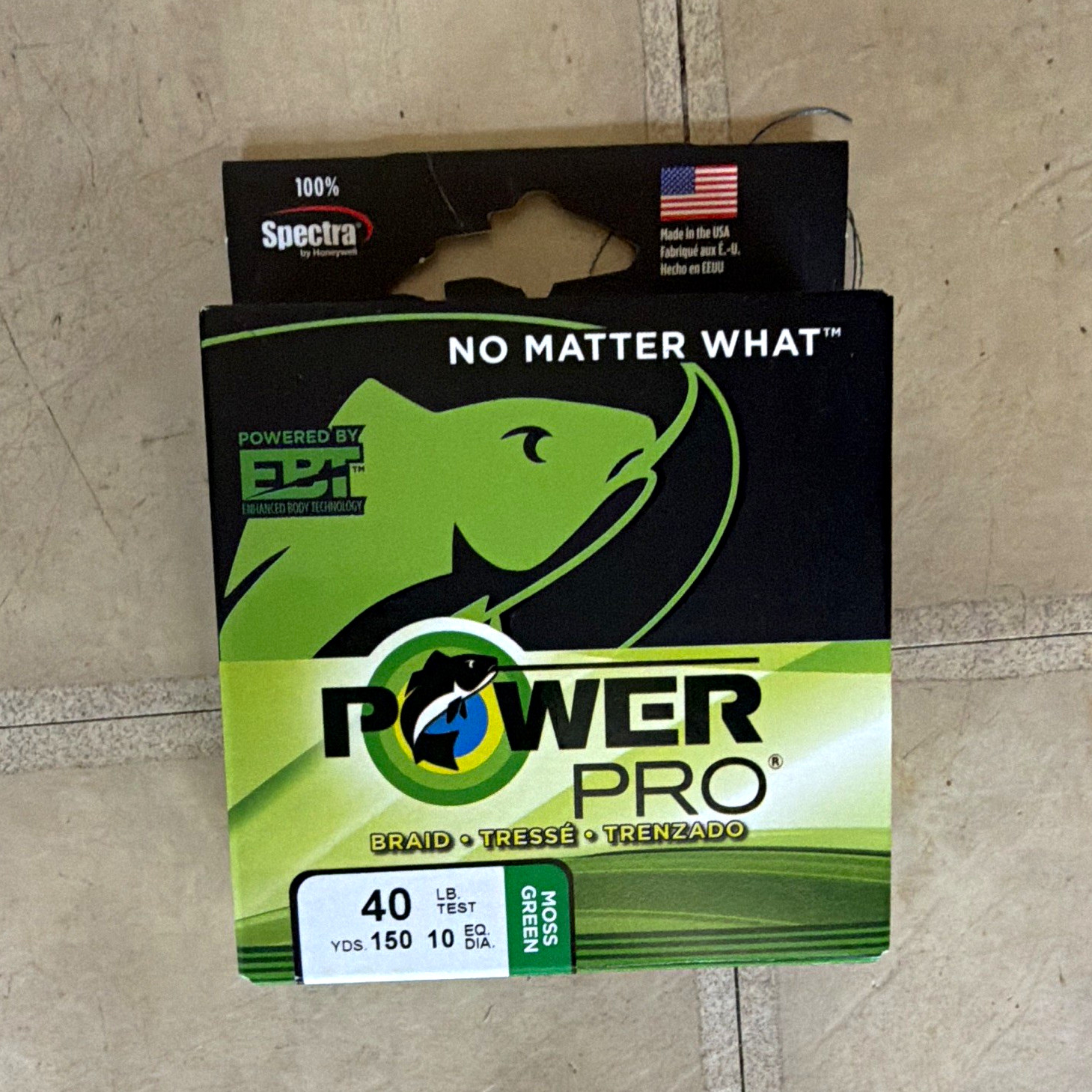 PowerPro Microfilament Braided Fishing Line Moss Green 40 lb 150 yd 0.32 mm