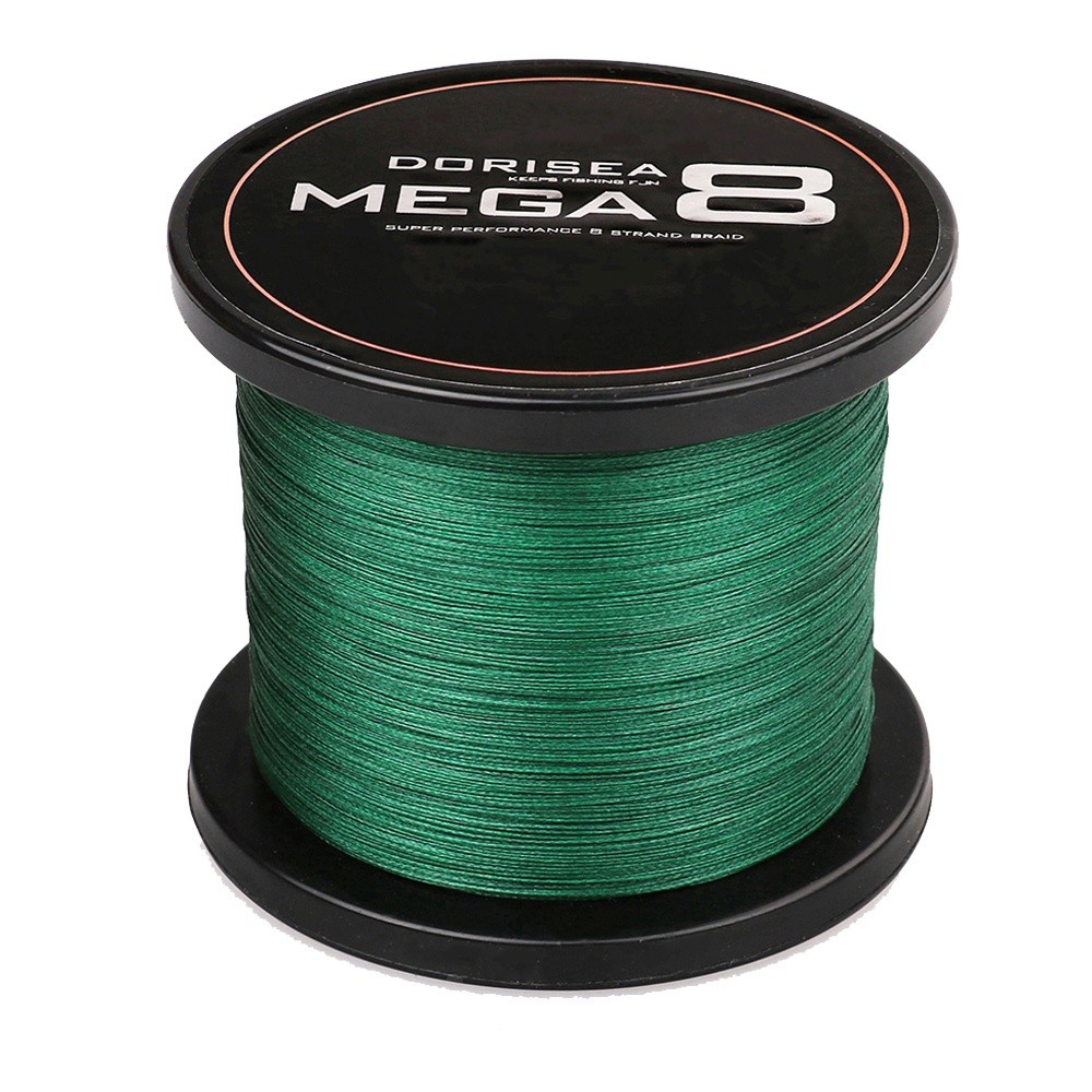 Dorisea 8 Strands Mega 8 Moss Green Dynema PE Braided Fishing line 6lb-300lbs