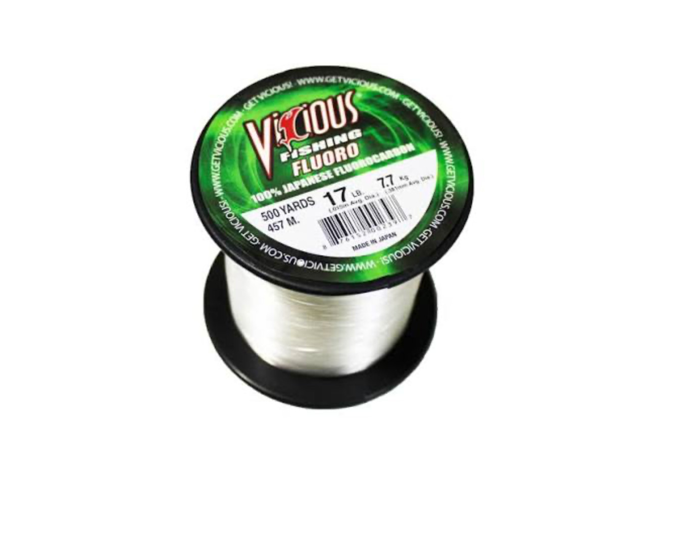 Vicious 100% Japanese Fluorocarbon Fishing Line-17lb 500 Yards