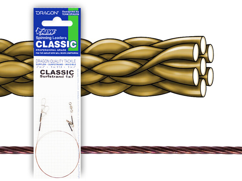 Dragon Surfstrand 1×7 Classic 7kg 15-40cm 2pcs Spinning Steel leaders