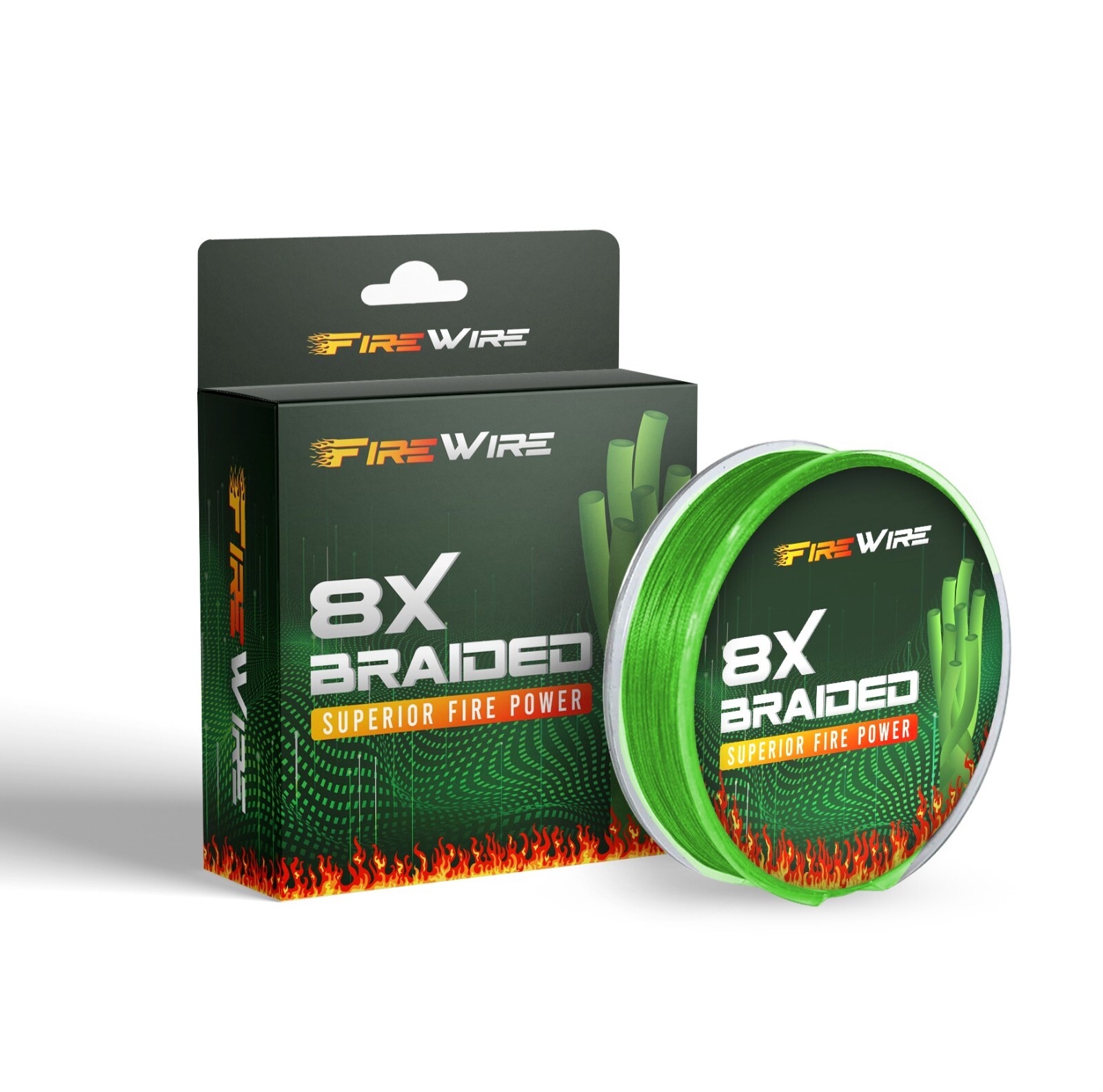 8X Braided Firewire PE Fishing Line 20, 30, 40, 50 60 HIGH VIs- GREEN 150 YDS