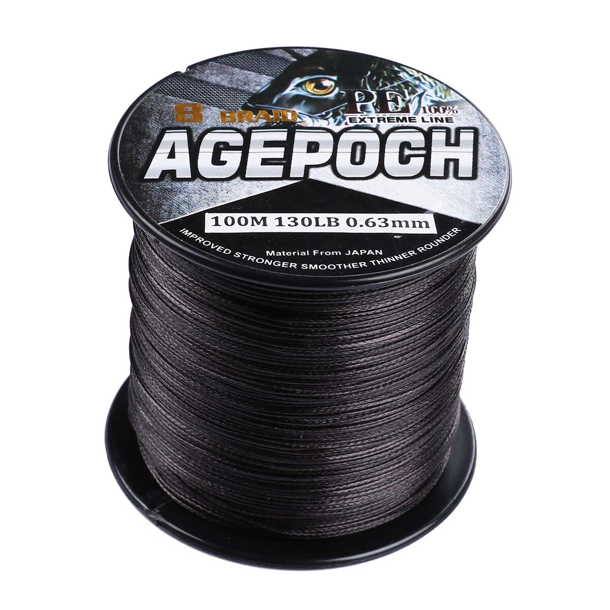 Black 100M/300M/500M/1000M Dynema Agepoch Braided Fishing Line Kite 6lb-500lb