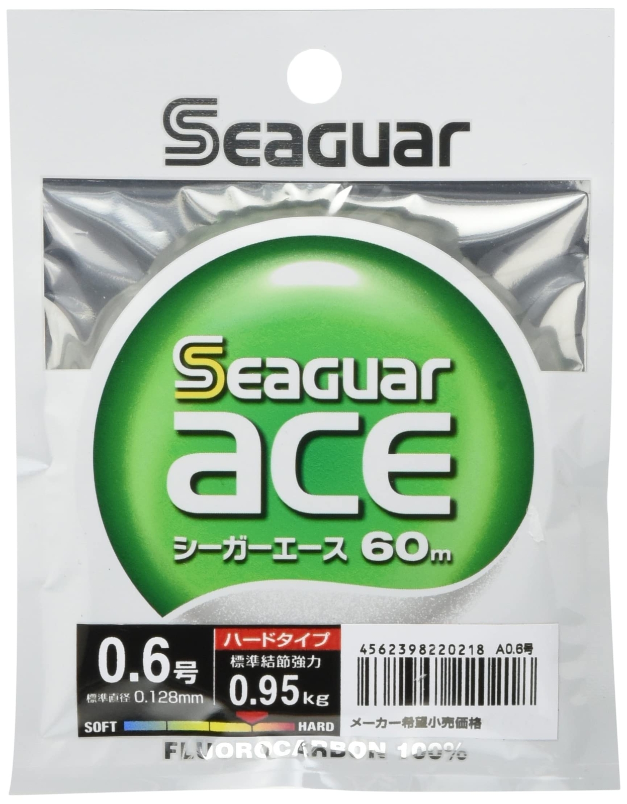 KUREHA Seaguar Ace Fluorocarbon Line Leader 60m #0.6 0.95kg 2.1lb ‎NA600.6 NEW